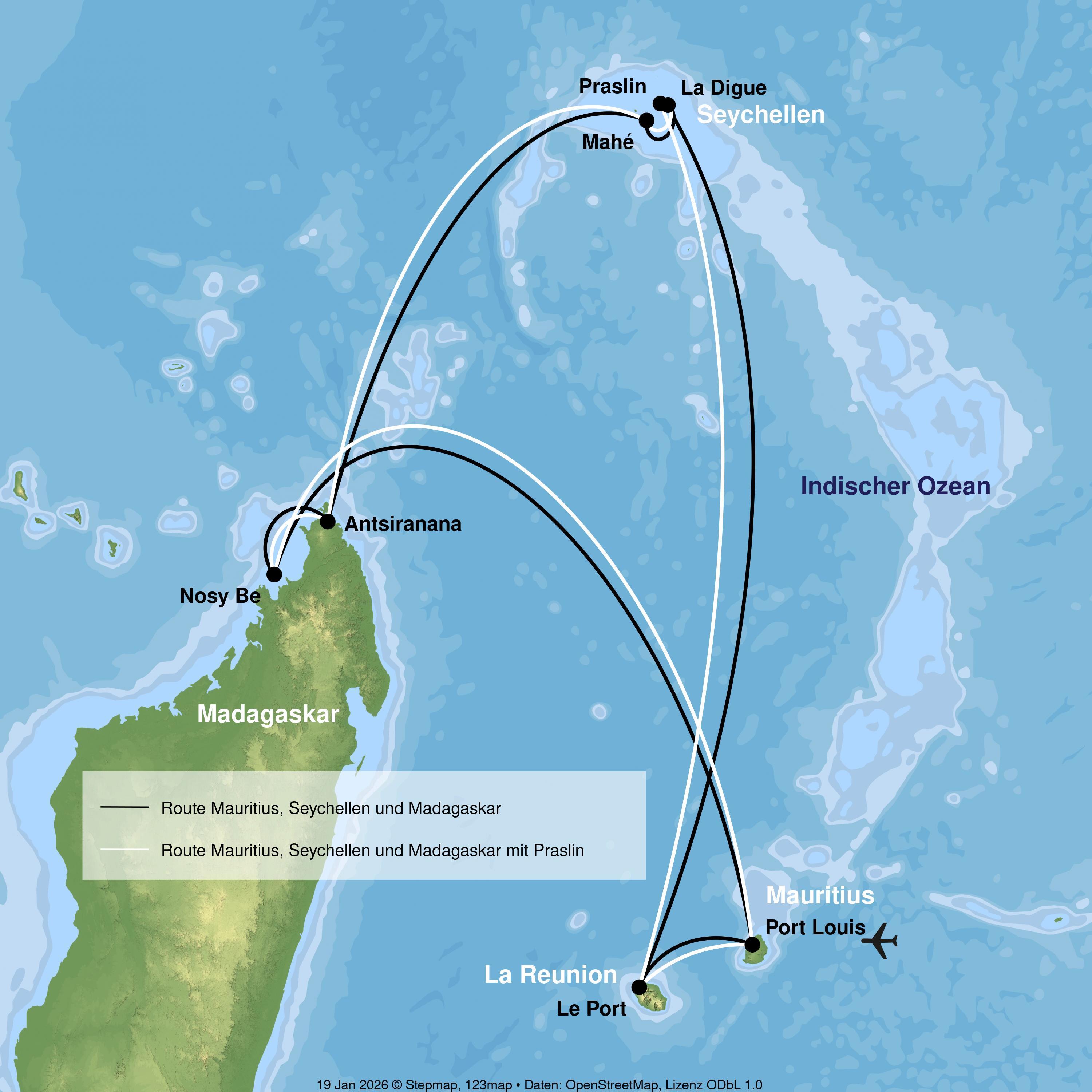 Kreuzfahrt mit AIDAblu ab/an Port Louis inkl. Mauritius-Badeaufenthalt