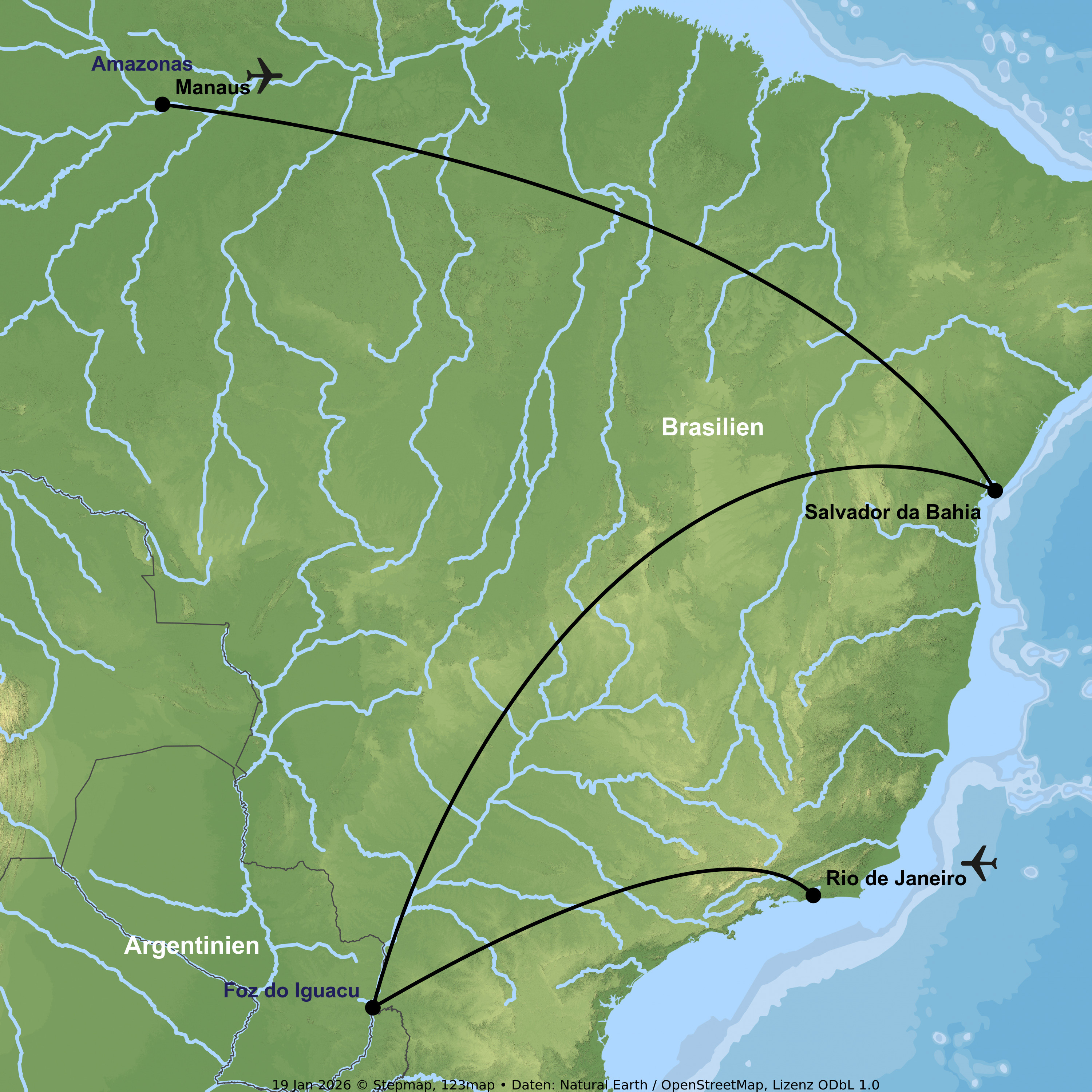 Von tropischen Wasserfällen bis tief in das Herz des Amazonas