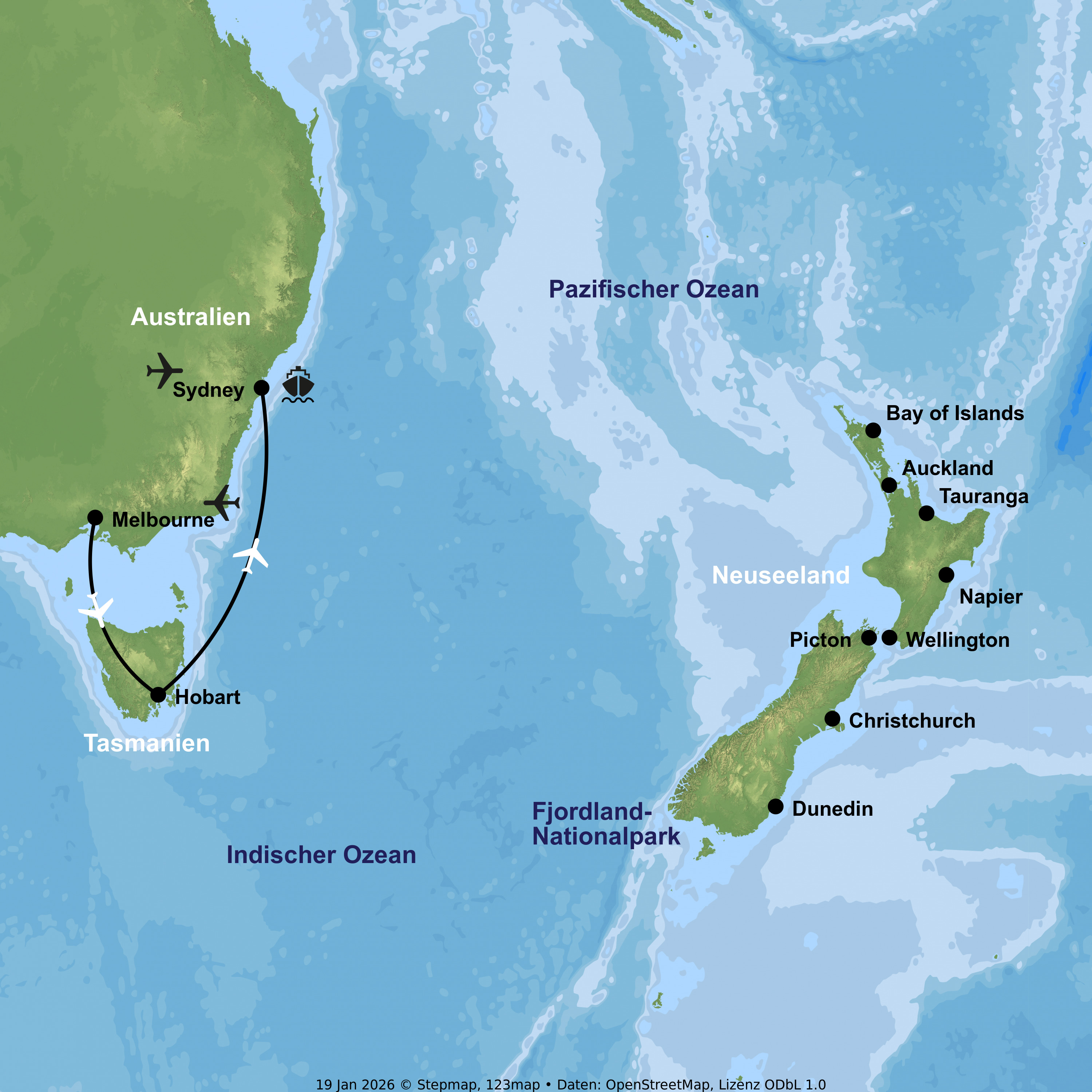 Kreuzfahrt mit der Royal Princess inkl. Australien-Rundreise mit Tasmanien
