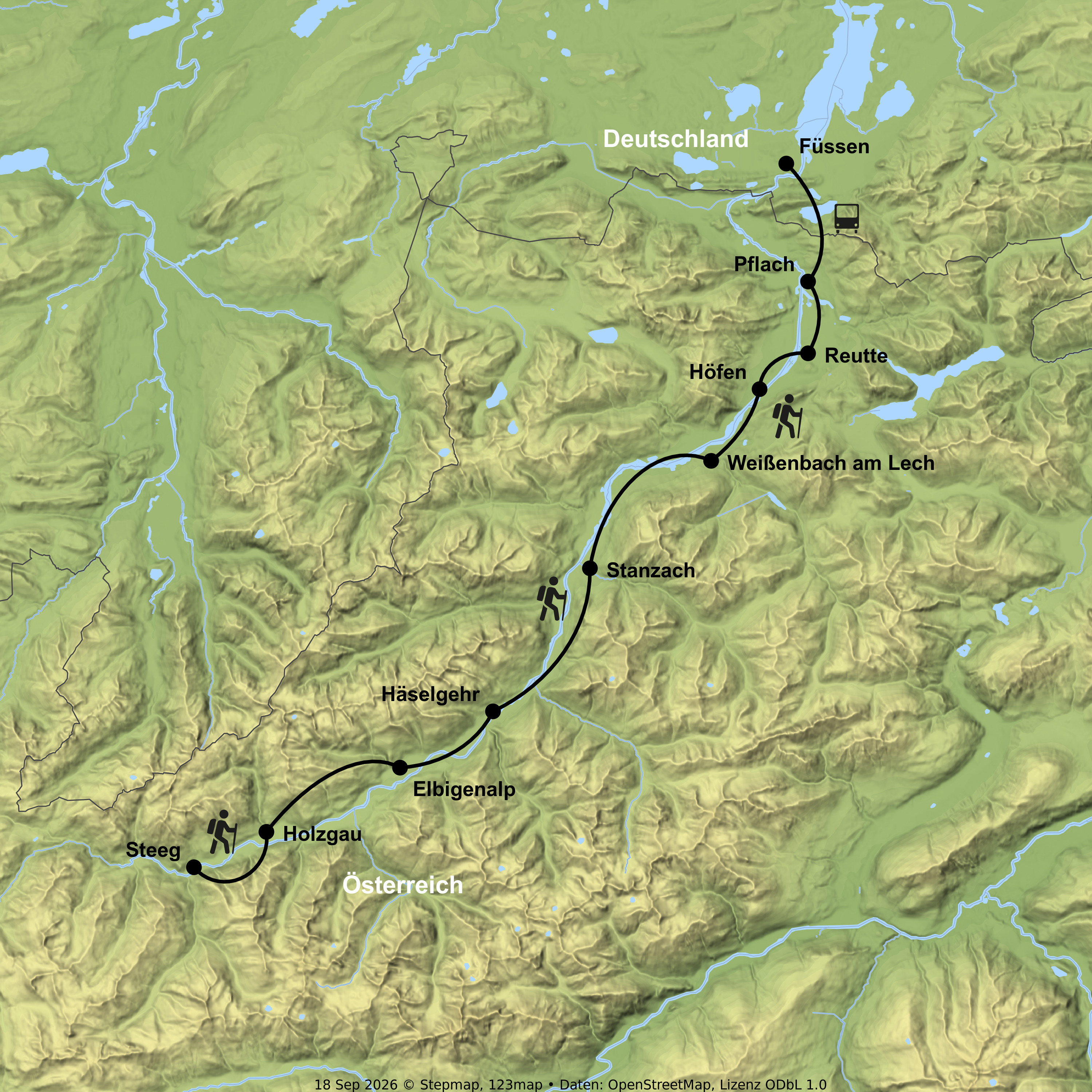 Wanderurlaub von Steeg bis Füssen