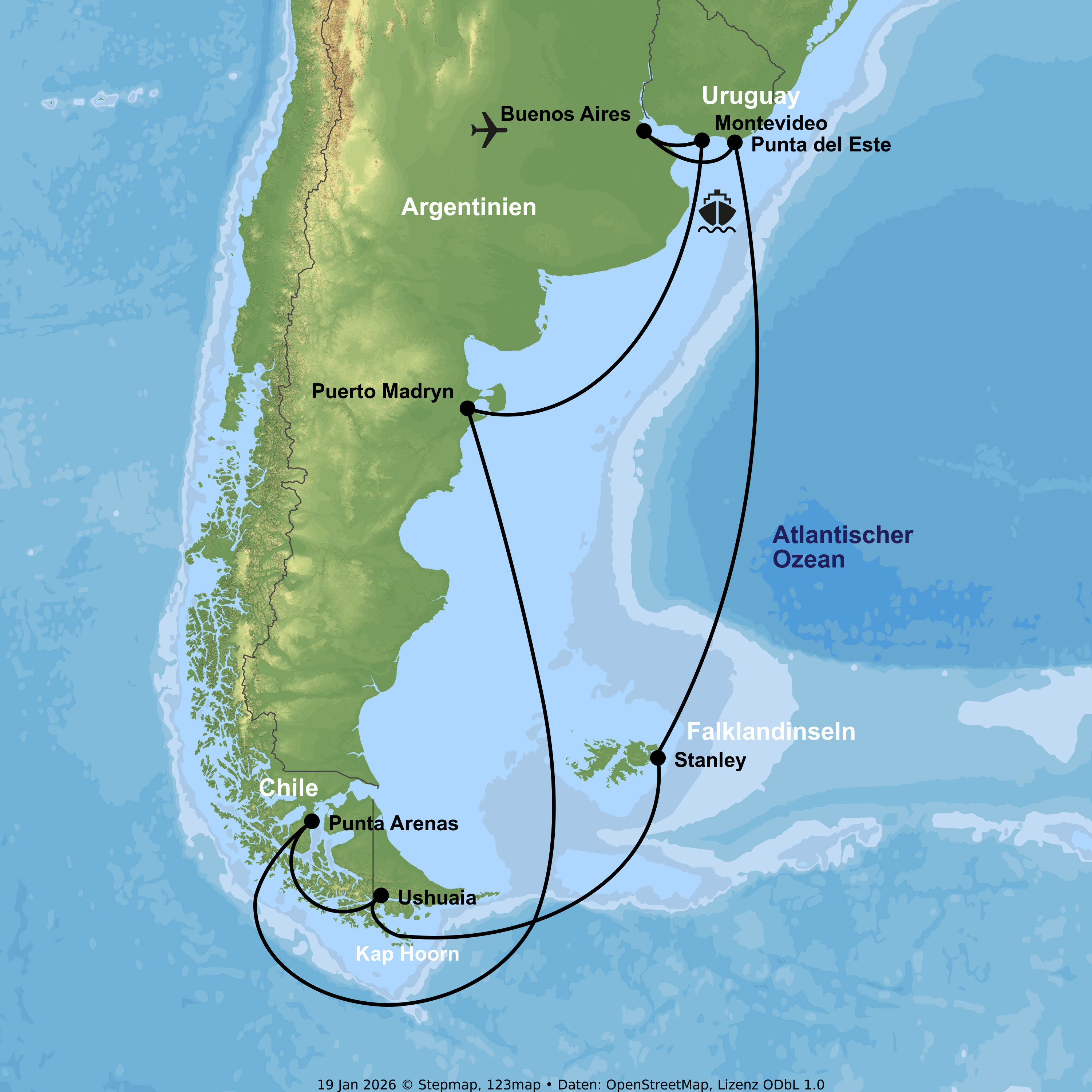 Kreuzfahrt mit Costa Favolosa ab/an Buenos Aires inkl. 2 Nächte in Buenos Aires