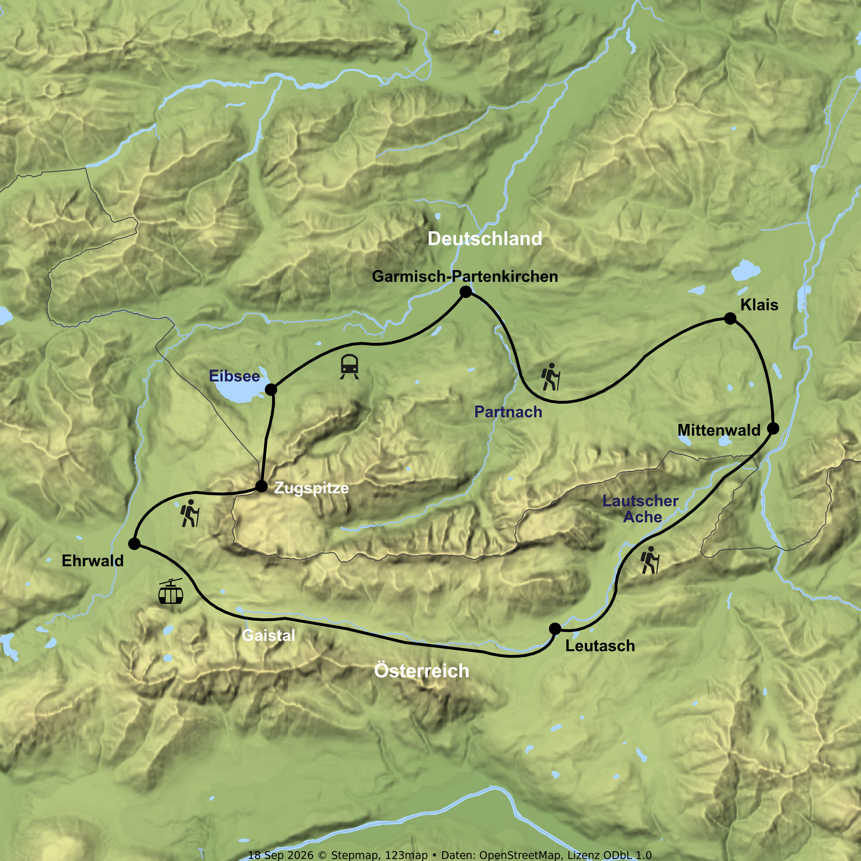 Wanderurlaub von der Partnachklamm bis zum Eibsee
