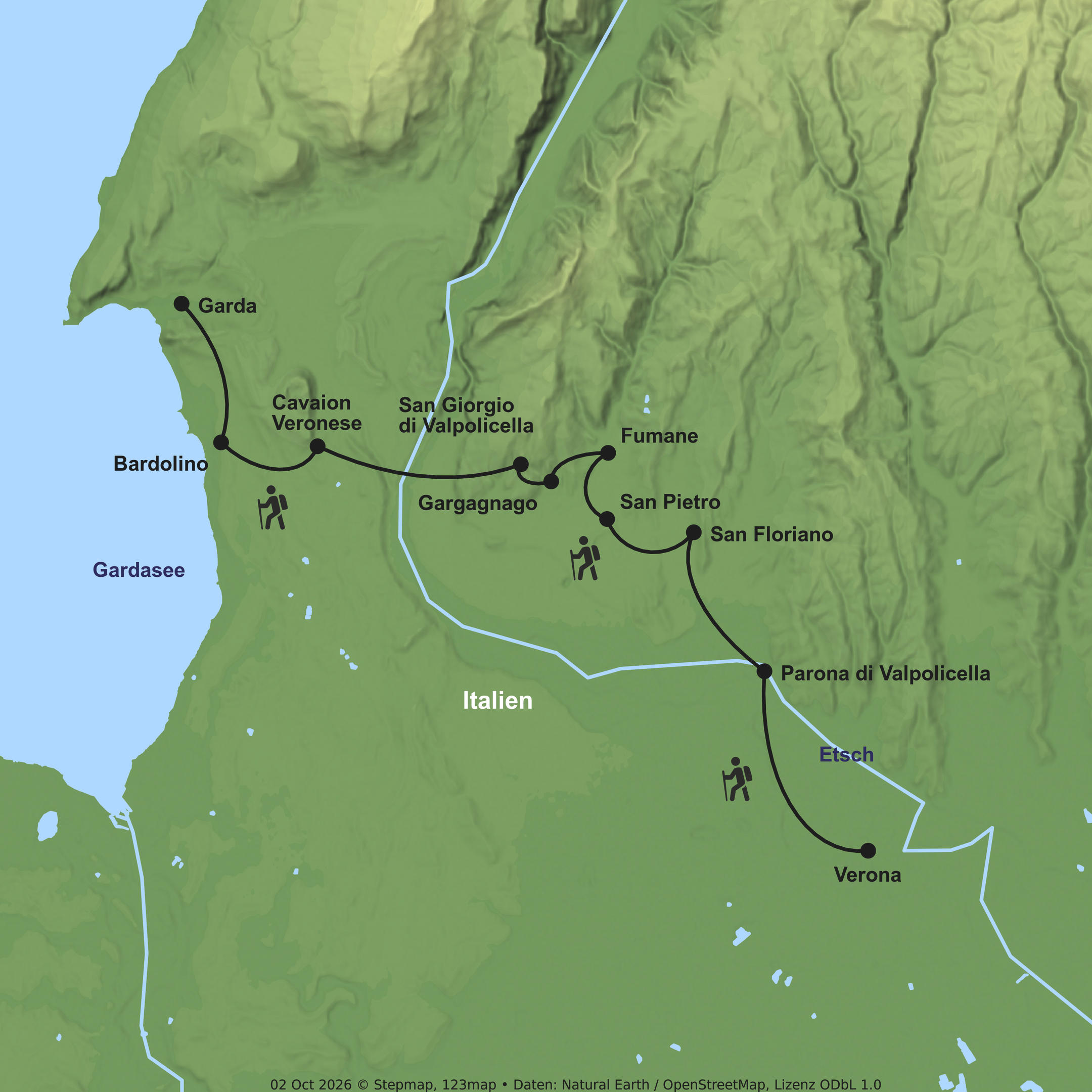 Wanderreise von Verona bis nach Garda