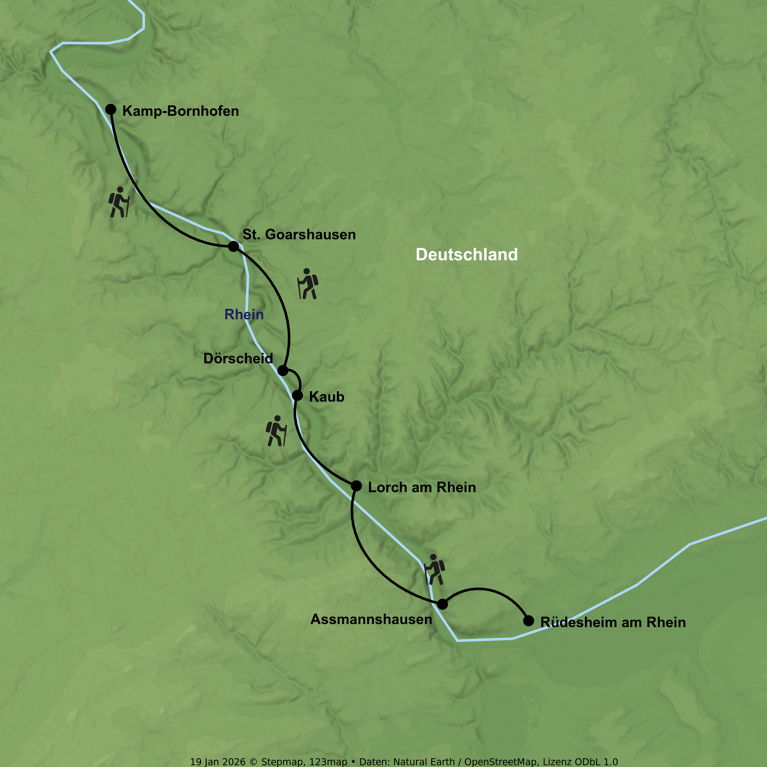 Wanderurlaub von Rüdesheim bis Kamp-Bornhofen