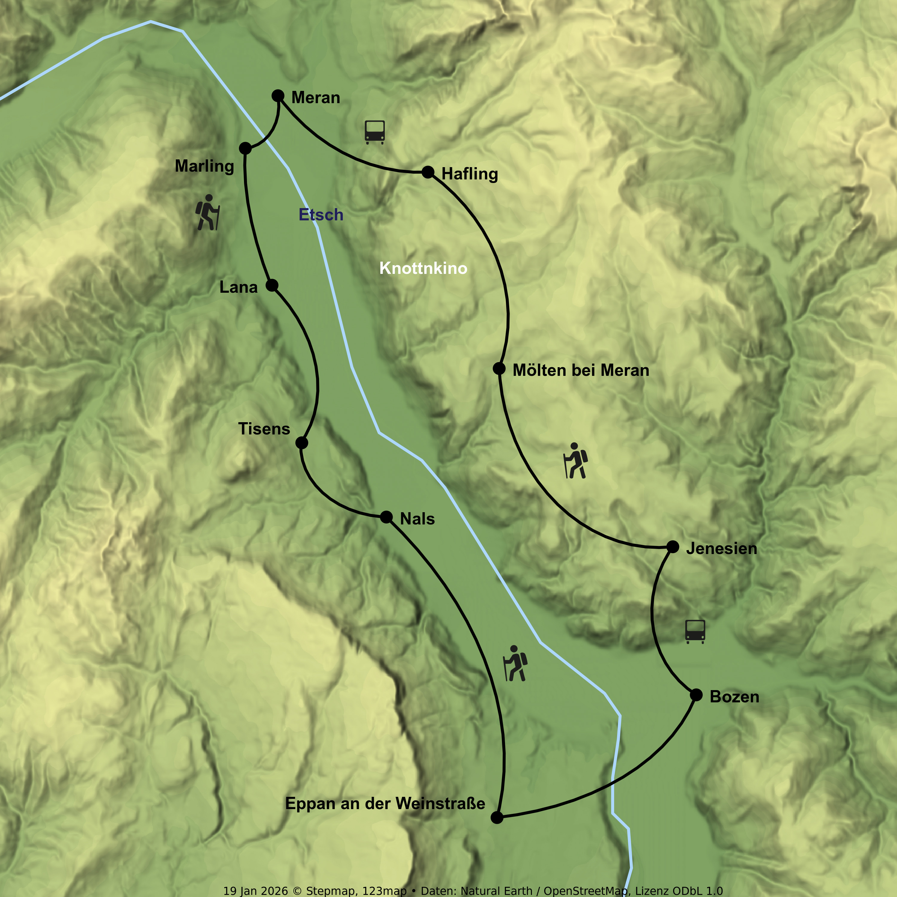 Wanderurlaub ab/bis Meran