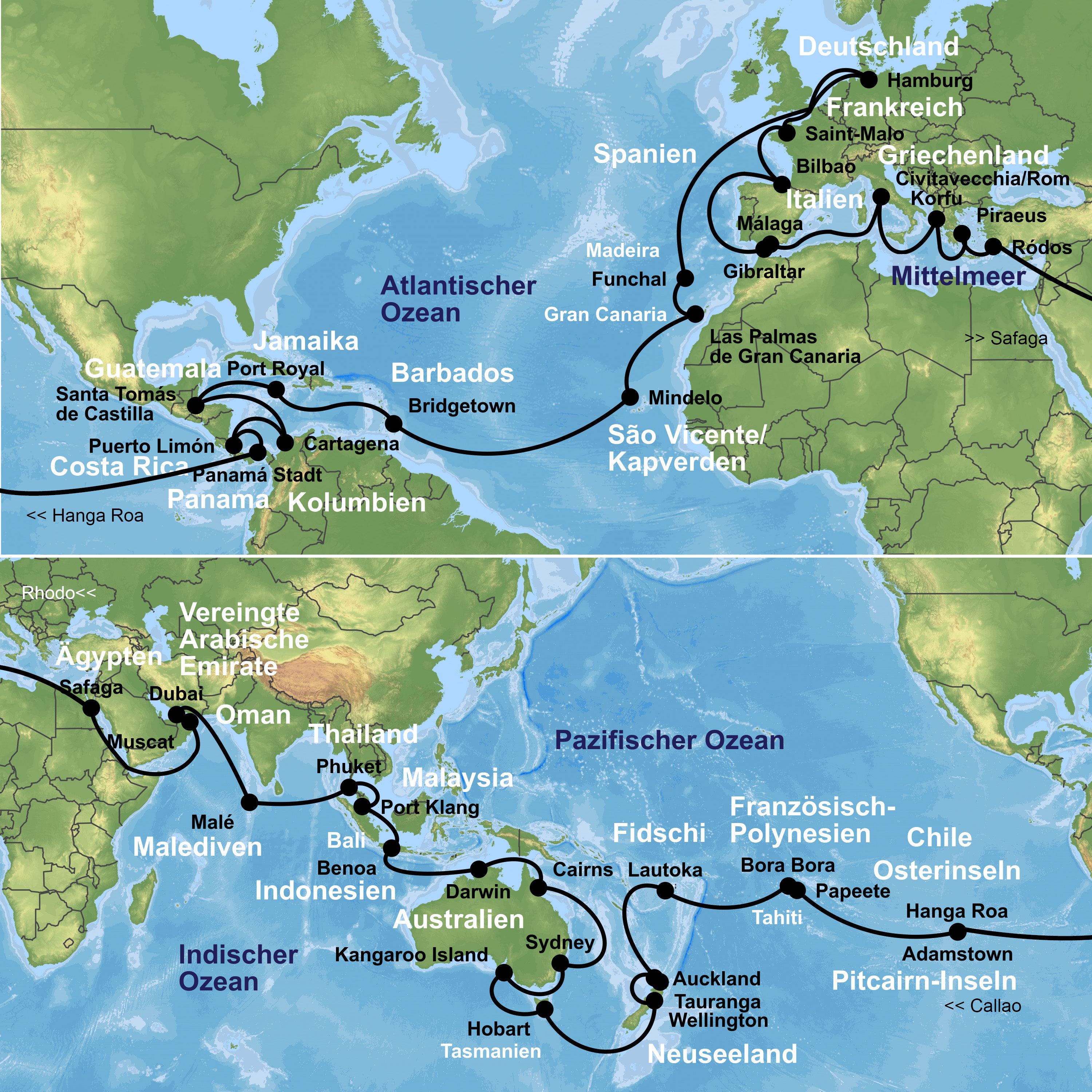 Mit der VASCO DA GAMA ab/an Hamburg