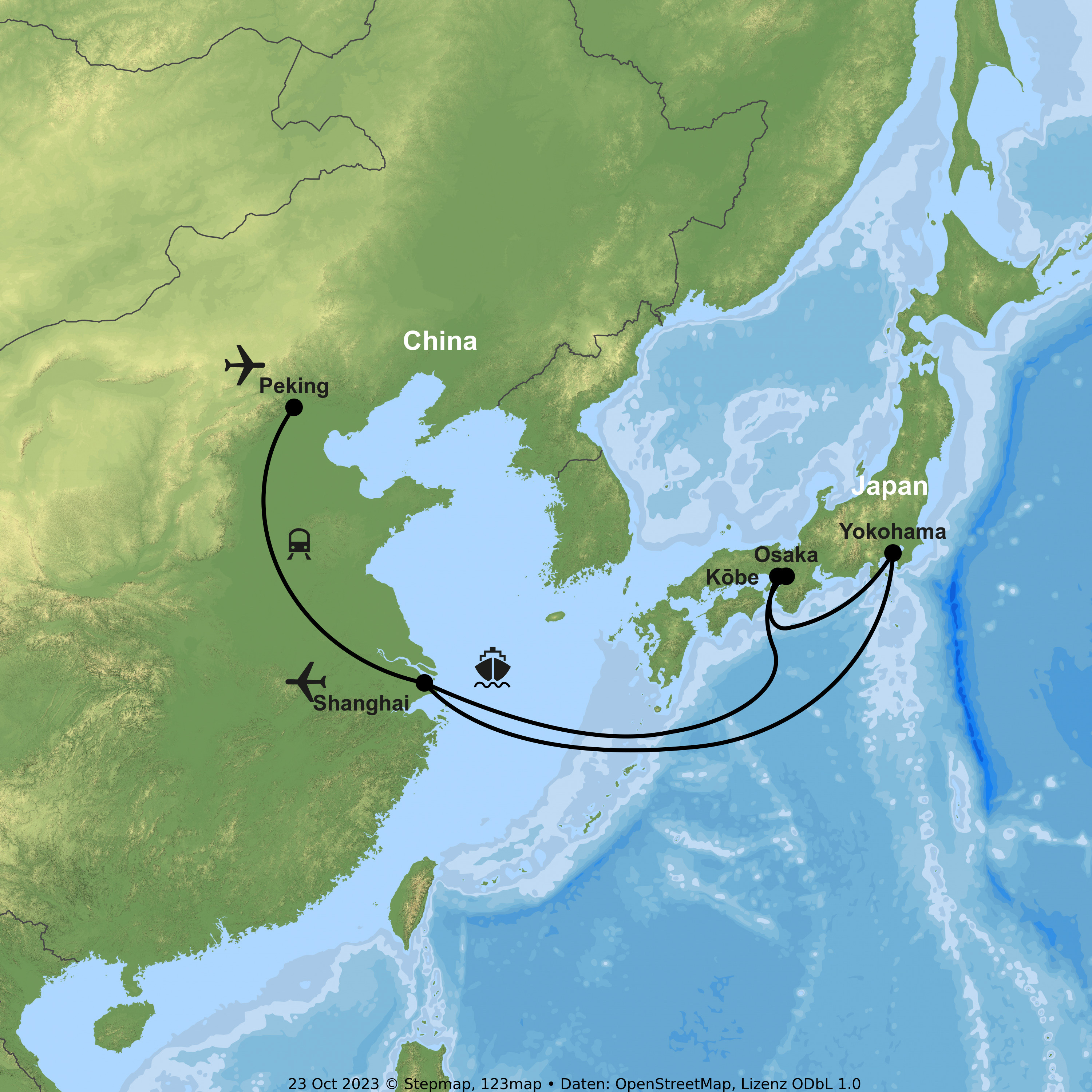 Kreuzfahrt mit der Spectrum of the Seas ab/an Shanghai