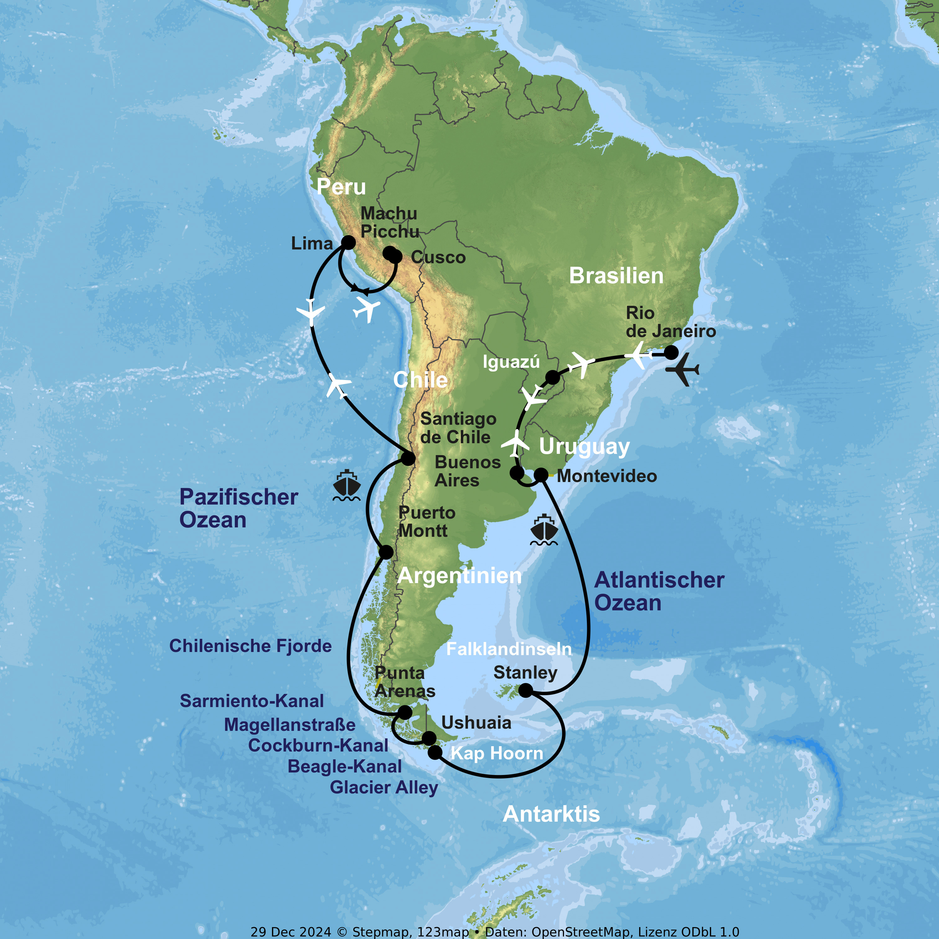 Rundreise & Kreuzfahrt mit der MS Oosterdam von Rio de Janeiro bis Lima