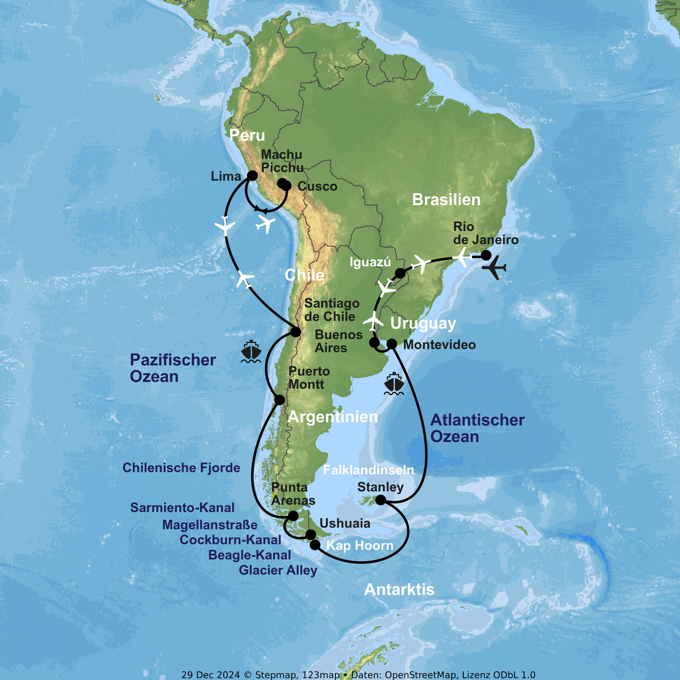 Rundreise & Kreuzfahrt mit der MS Oosterdam von Lima bis Rio de Janeiro