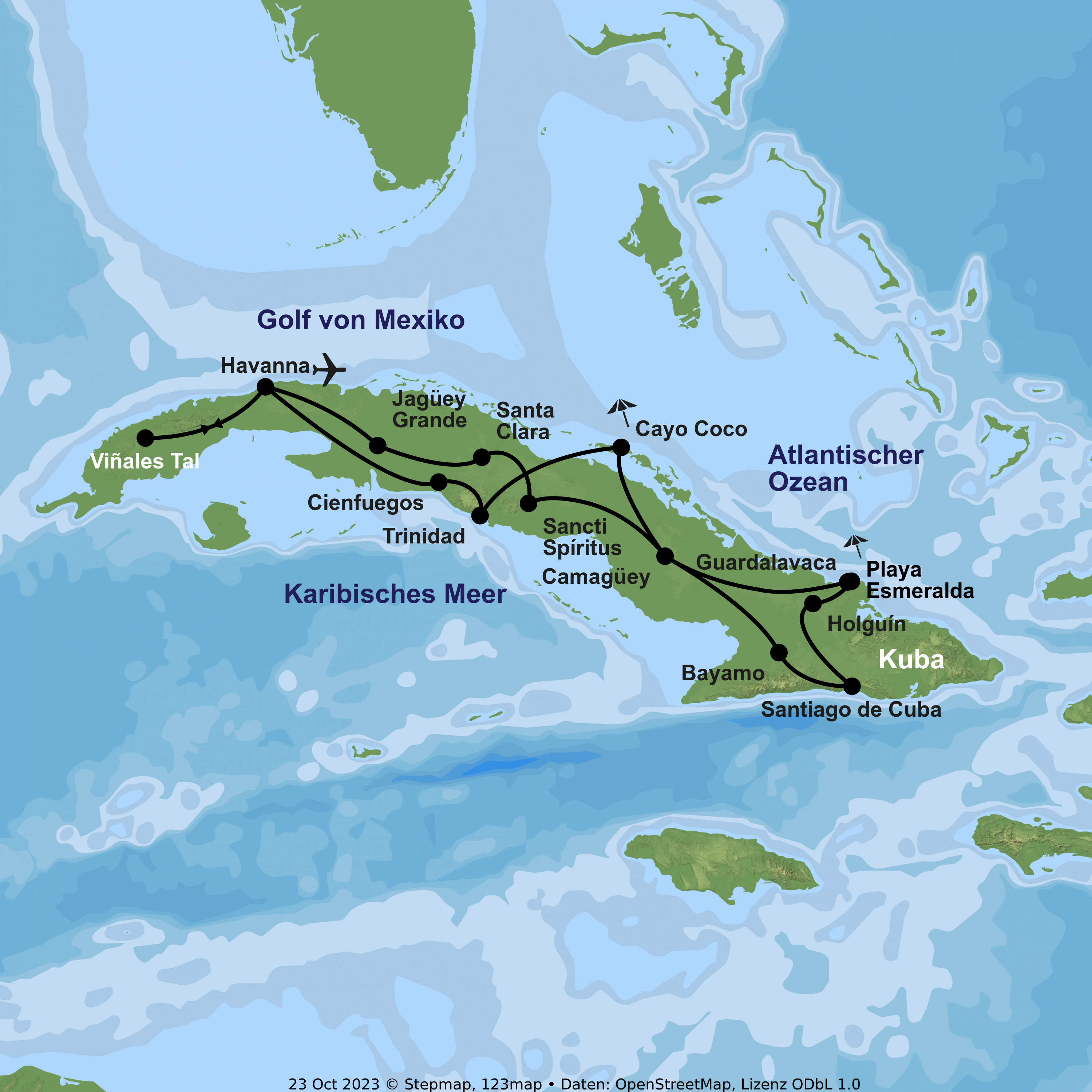 Rundreise ab/an Havanna