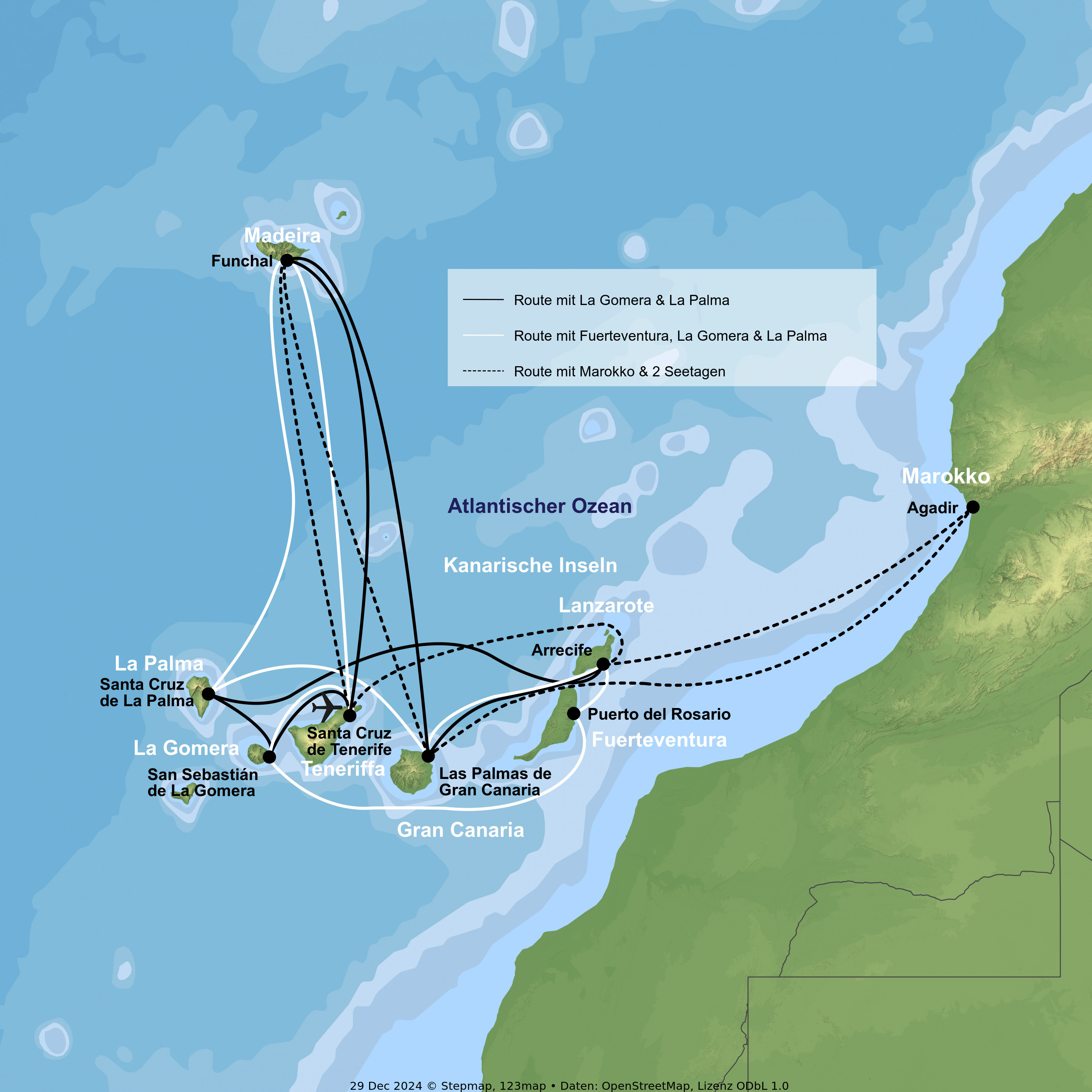Kreuzfahrt mit Costa Fortuna ab/an Santa Cruz de Tenerife