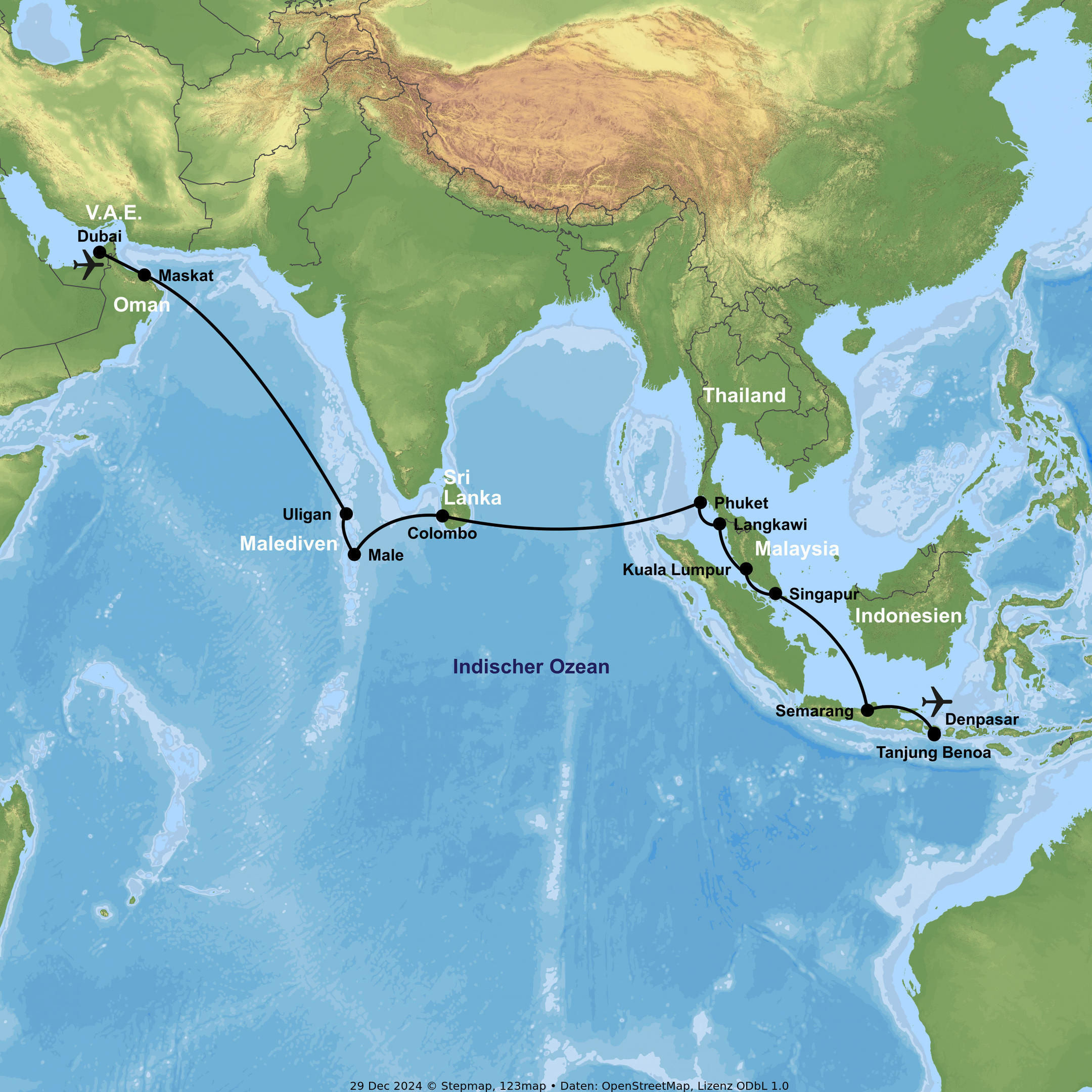 Kreuzfahrt mit VASCO DA GAMA von Benoa nach Dubai inkl. Baden auf Bali