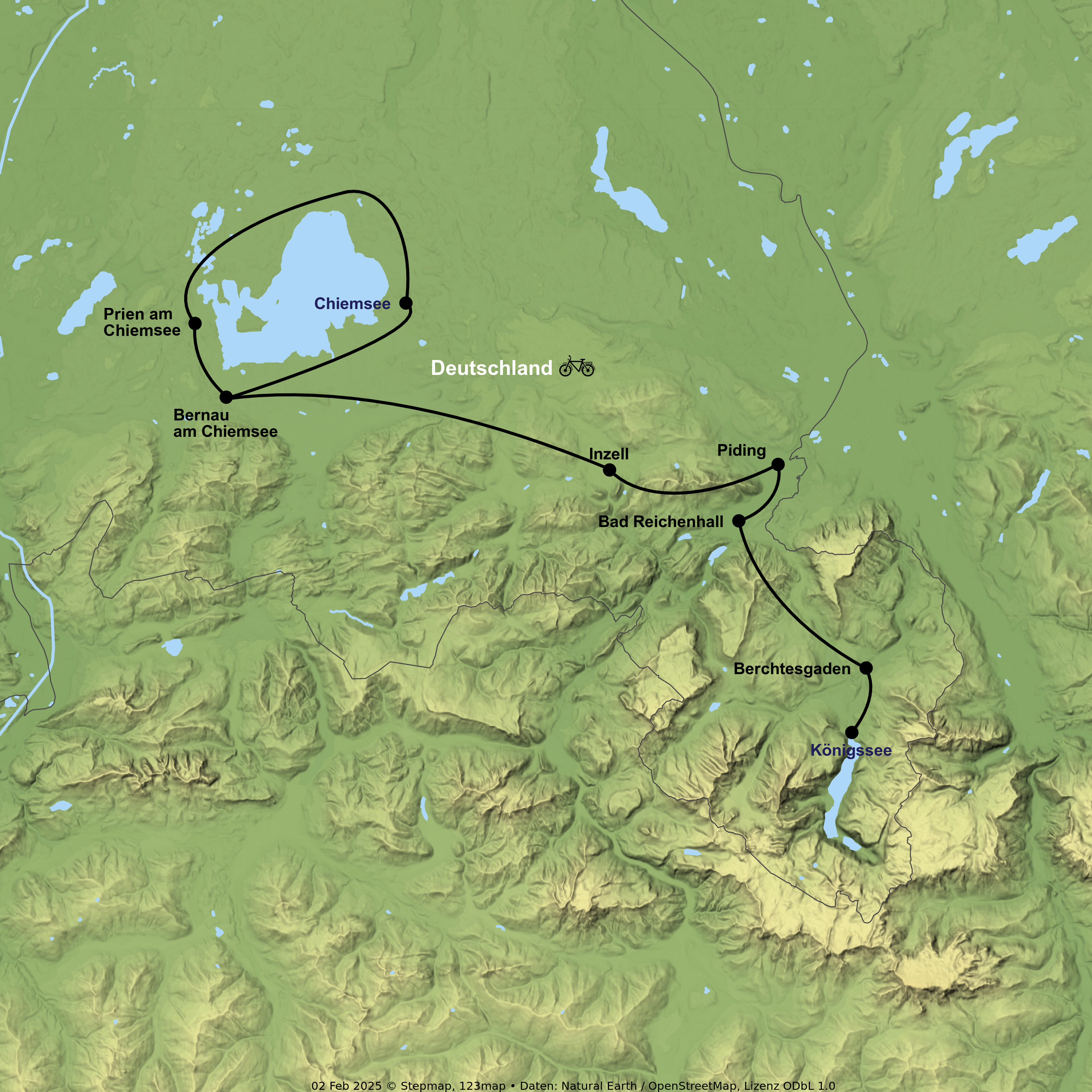 Mit dem Rad vom Chiemsee zum Königssee