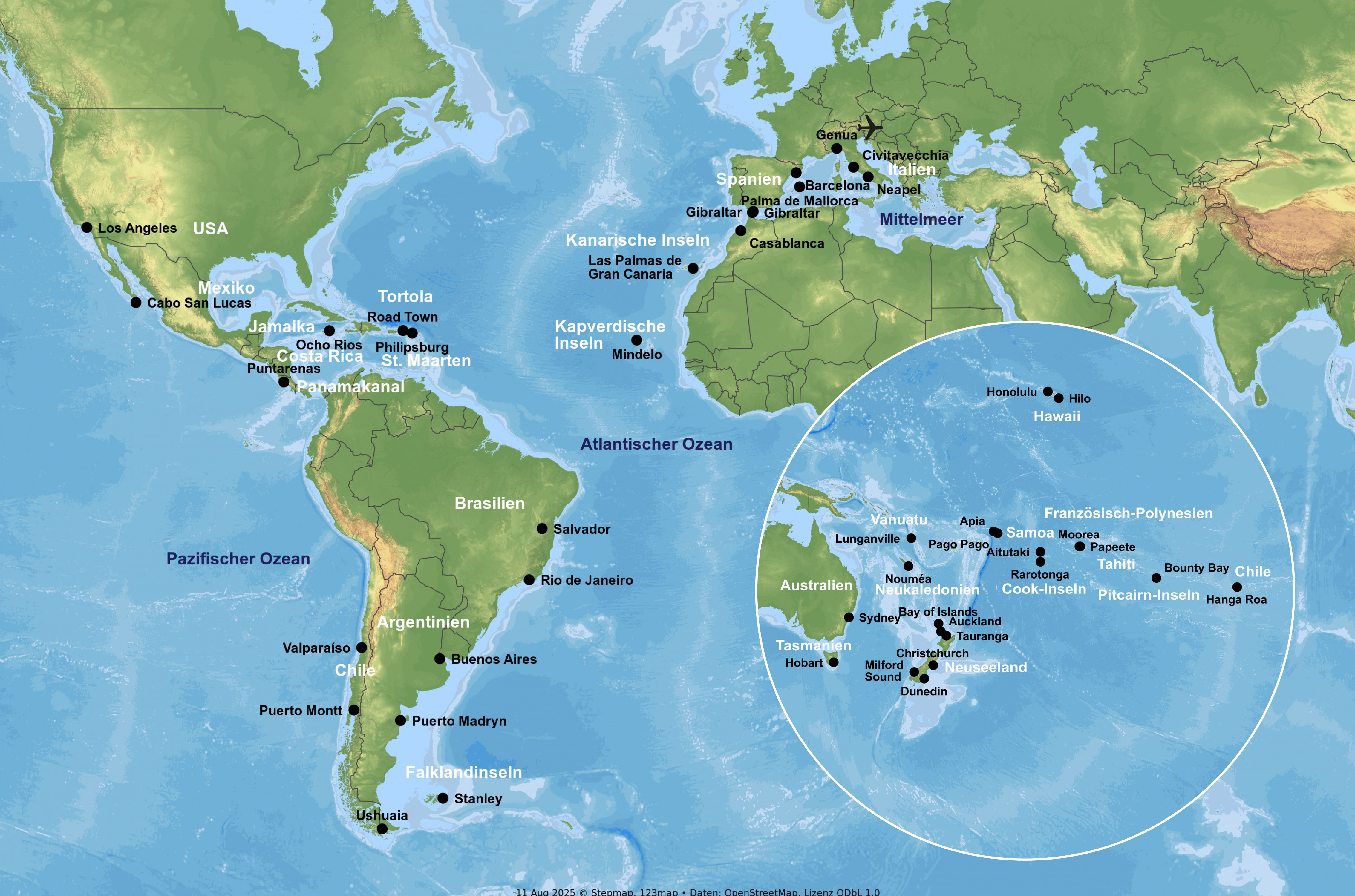mit MSC Magnifica ab/an Genua