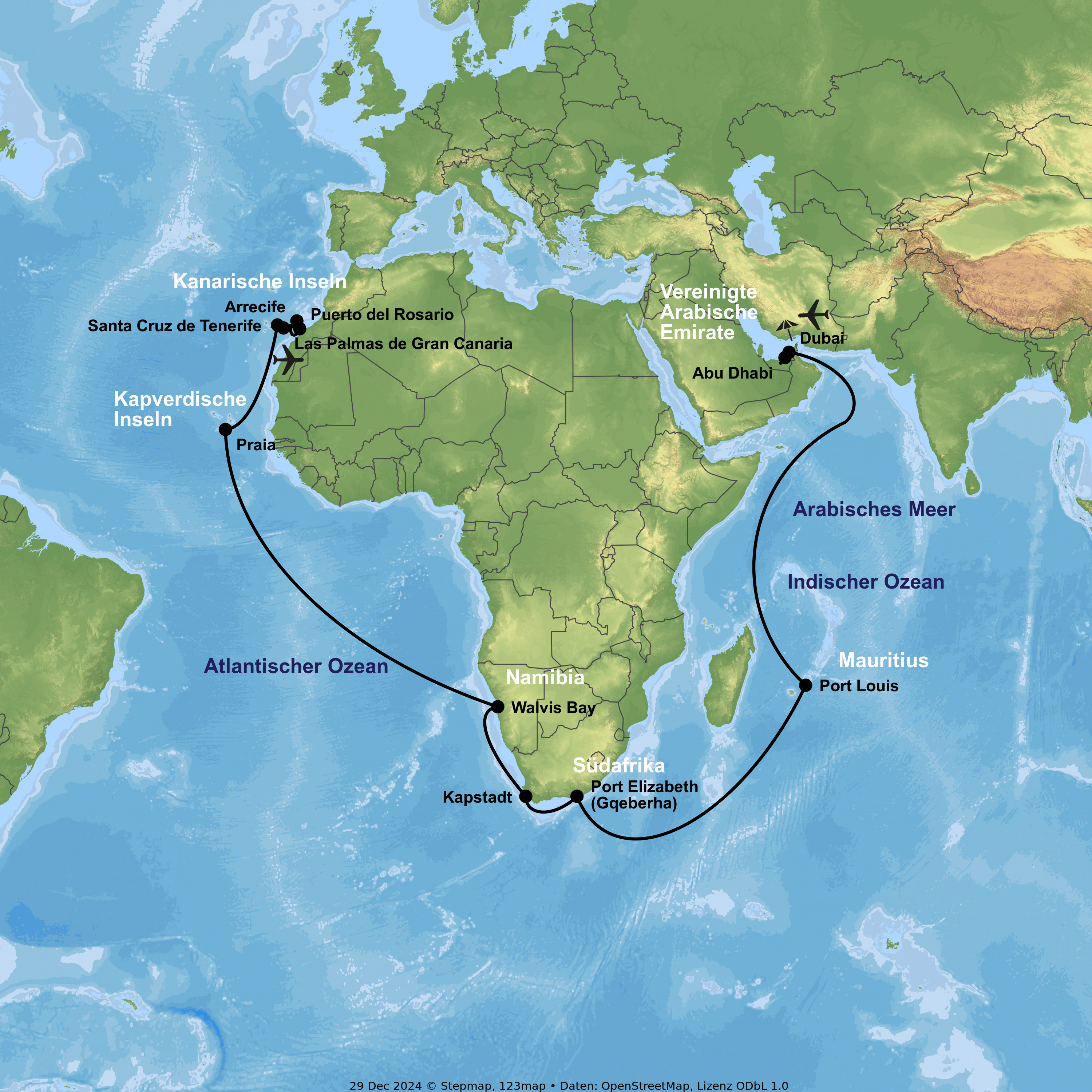 Kreuzfahrt mit AIDAprima von Dubai nach Gran Canaria inkl. 2 Nächte Dubai