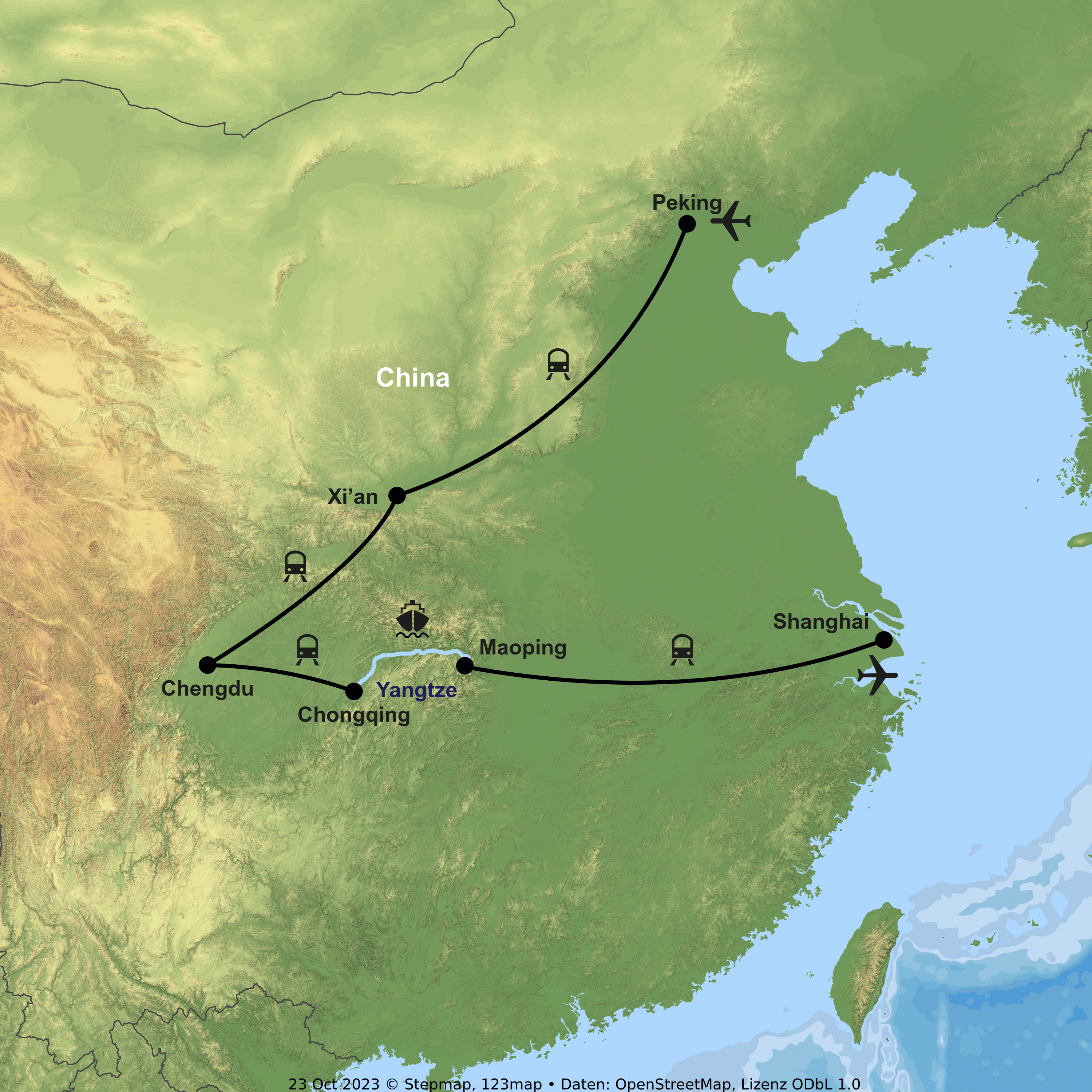 Von Kaisern, Pandas bis zum Yangtze