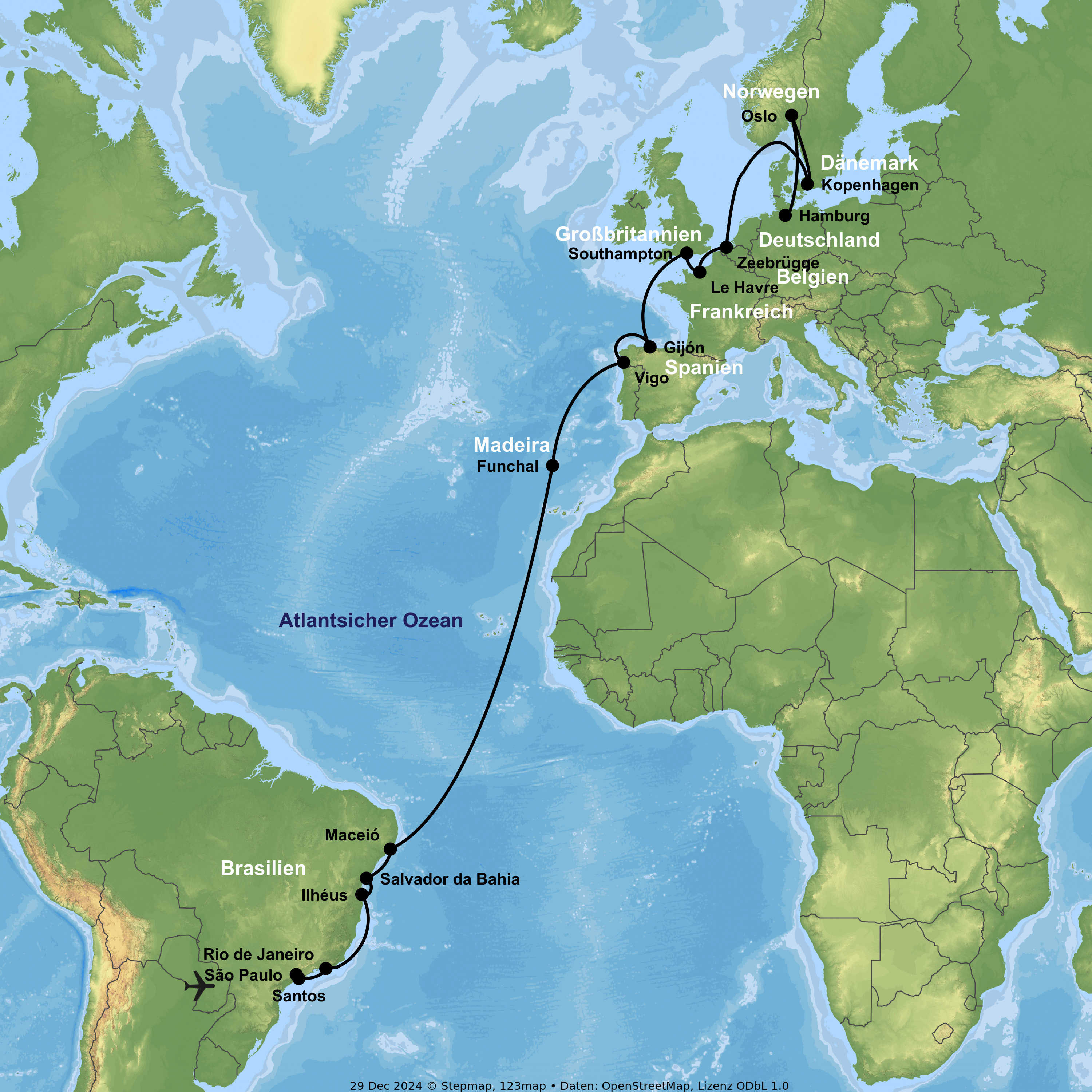 Kreuzfahrt mit MSC Preziosa von Santos nach Hamburg inkl. Vorprogramm in São Paulo