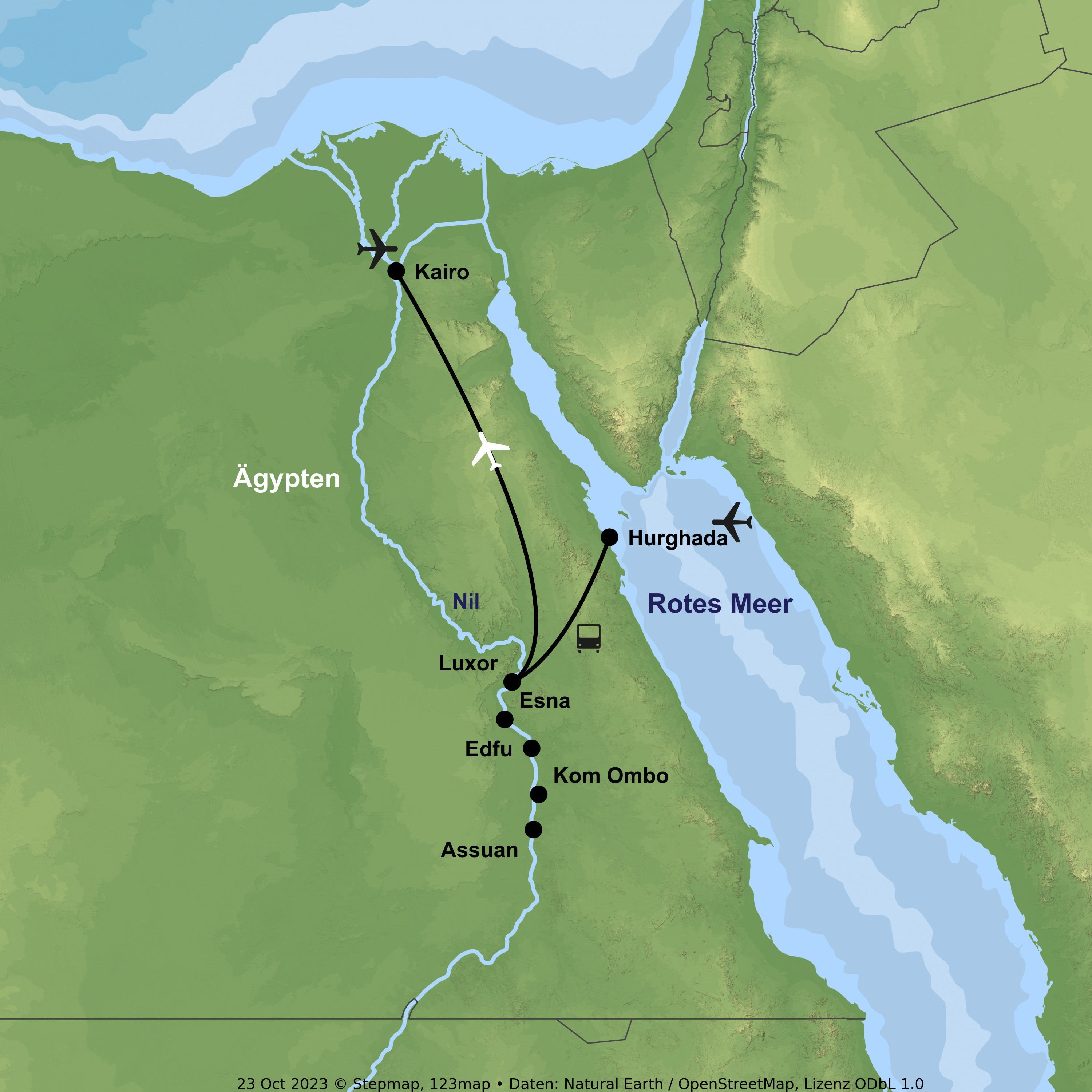 Badeurlaub in Hurghada, Nilkreuzfahrt ab/an Luxor & 2 Nächte Kairo inkl. Pyramiden