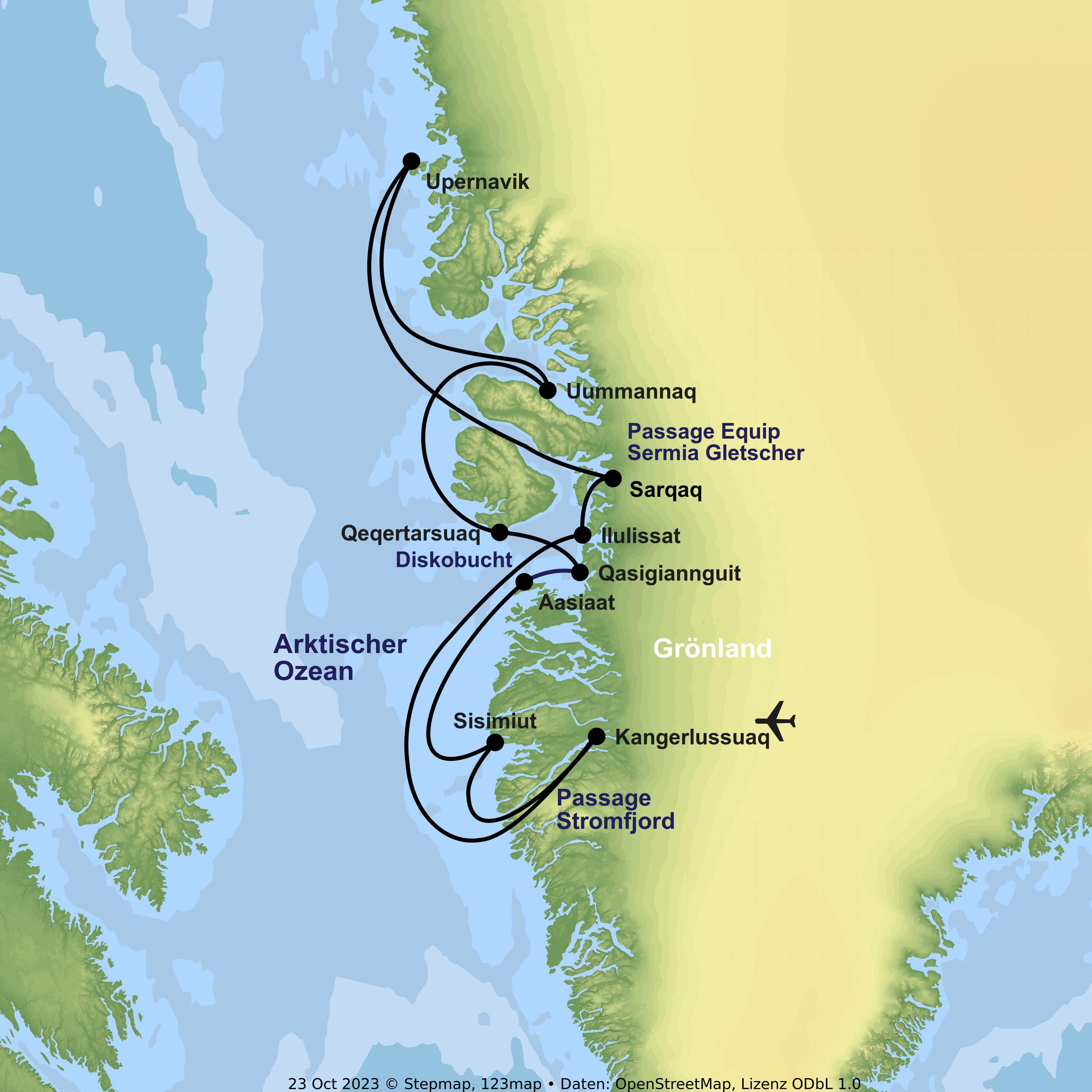 Kreuzfahrt mit MS Hamburg ab/an Kangerlussuaq