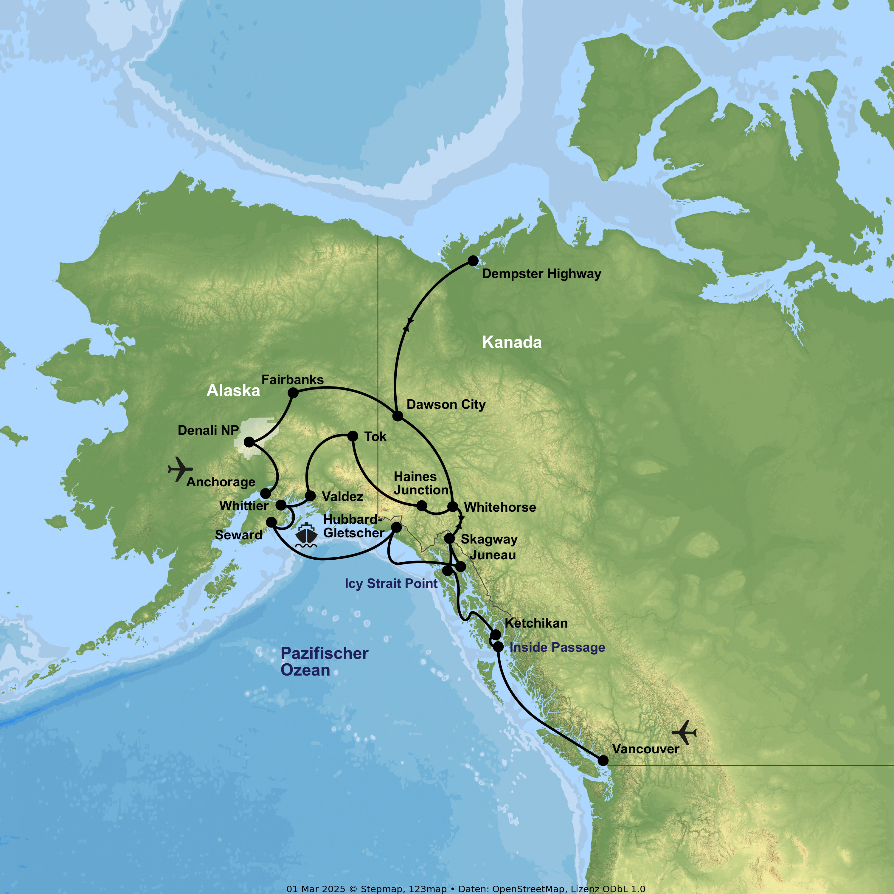 Rundreise von Anchorage bis Seward & Kreuzfahrt mit der Celebrity Summit bis Vancouver