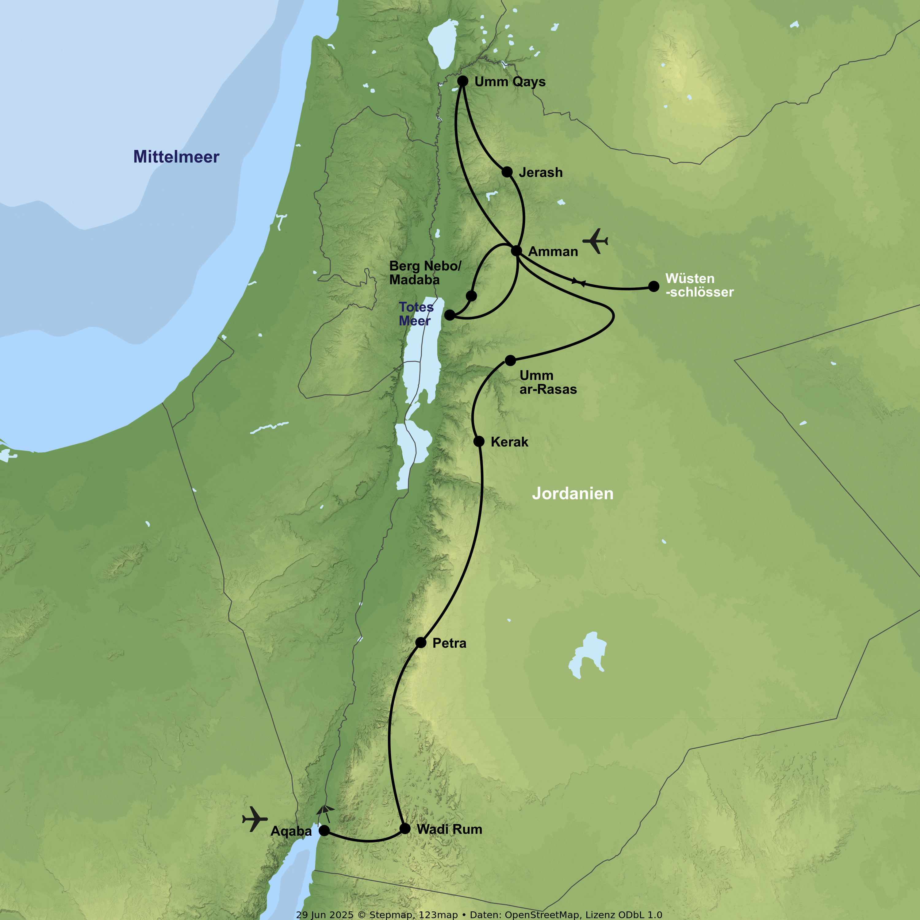 Petra, das Tote Meer & Wadi Rum