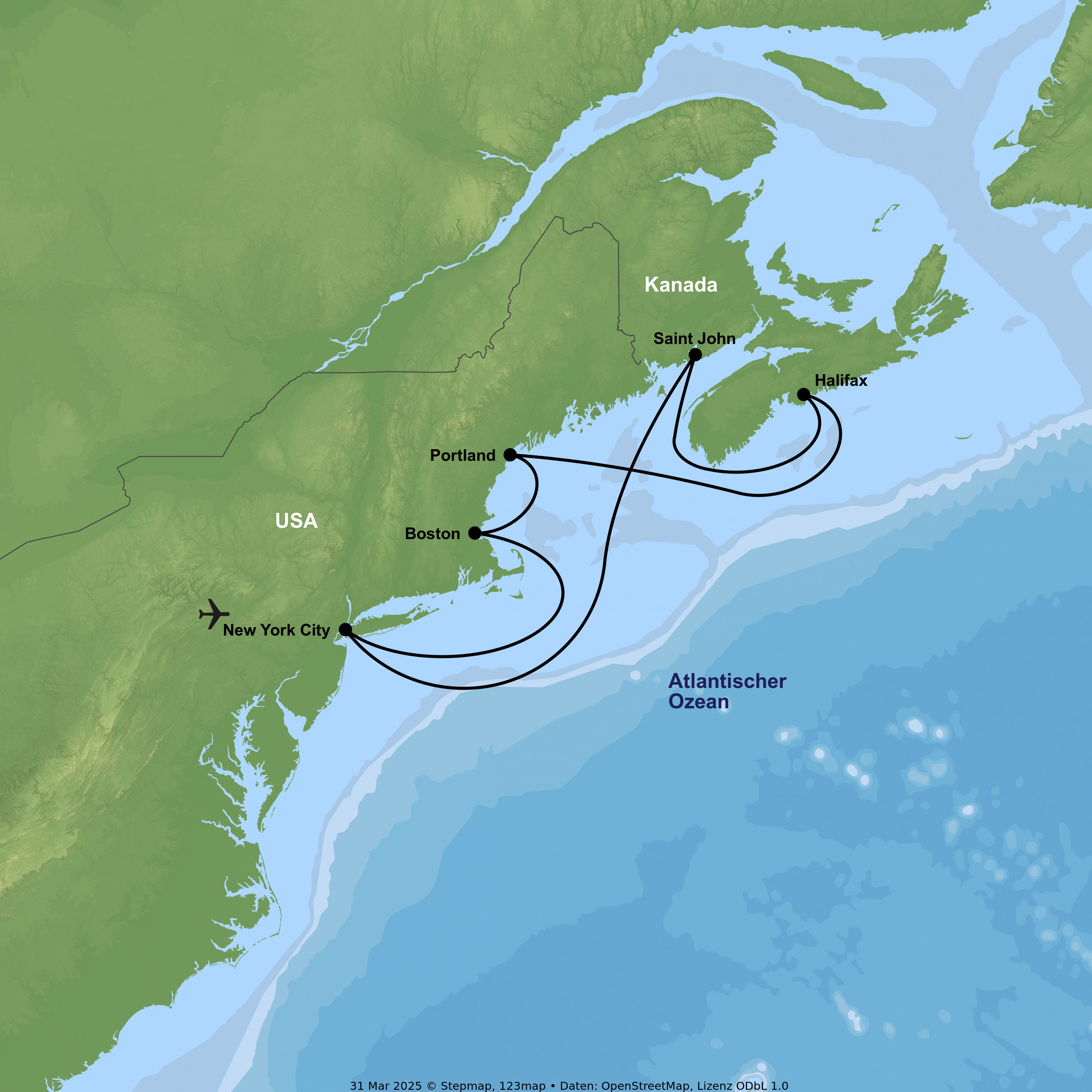 Kreuzfahrt mit der Independence of the Seas ab/an New York City