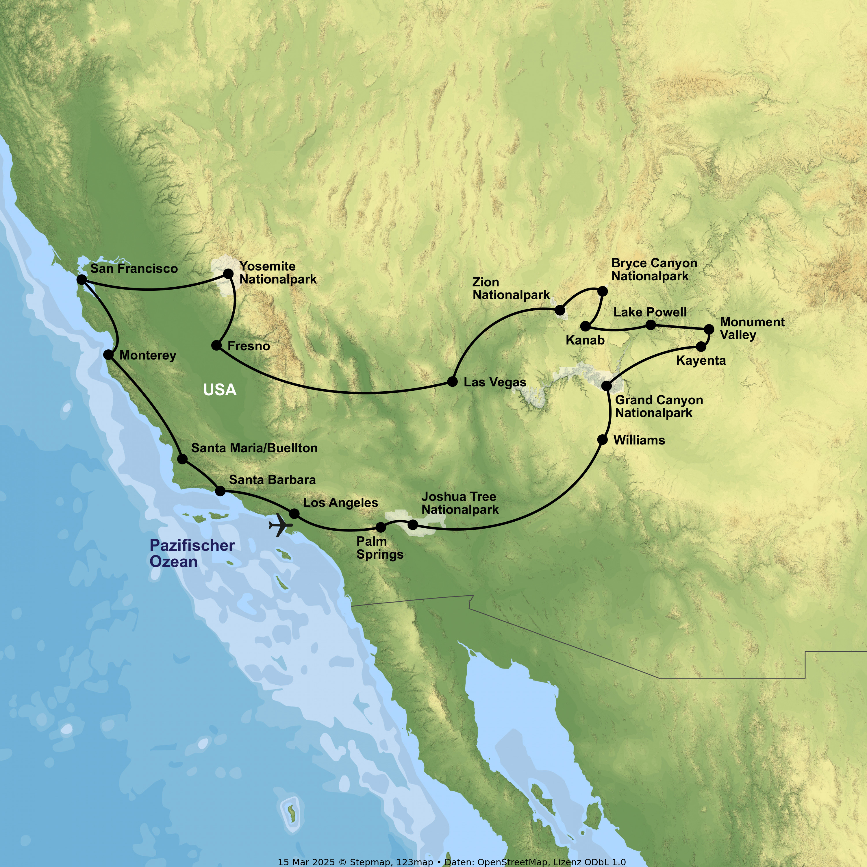 Hollywood, Grand Canyon & Las Vegas