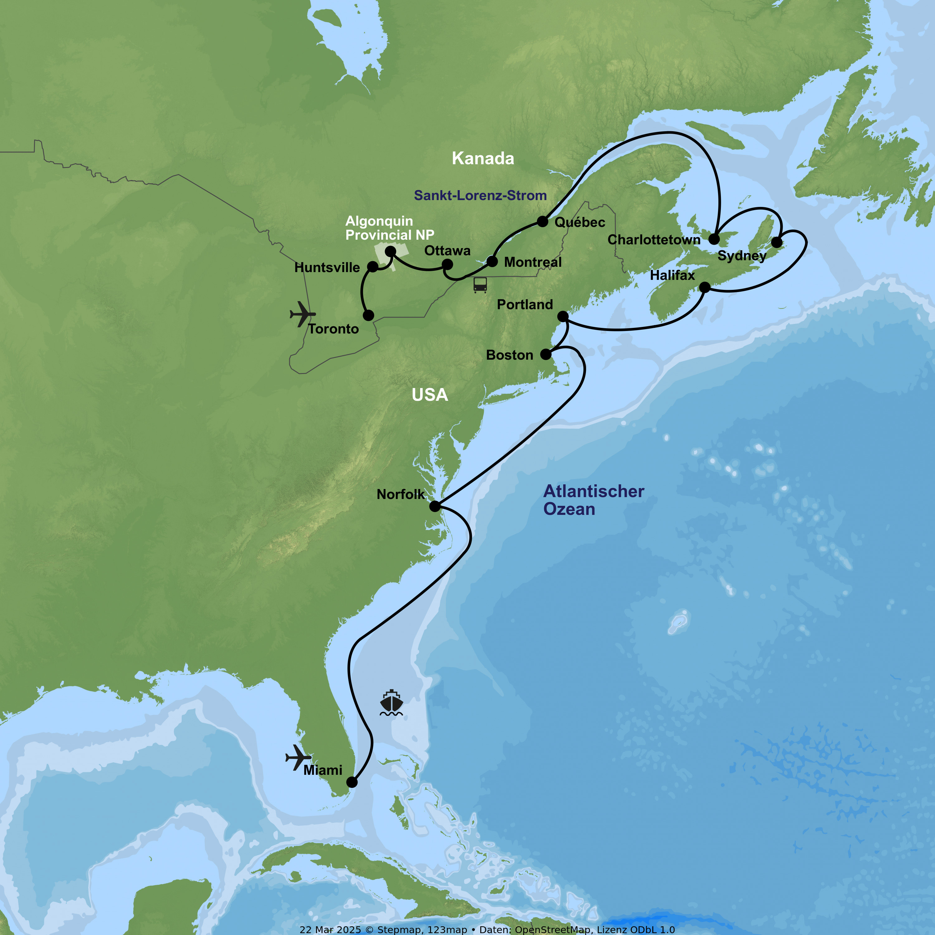 Kreuzfahrt mit der Volendam von Miami bis Montreal inkl. Ostkanada-Rundreise