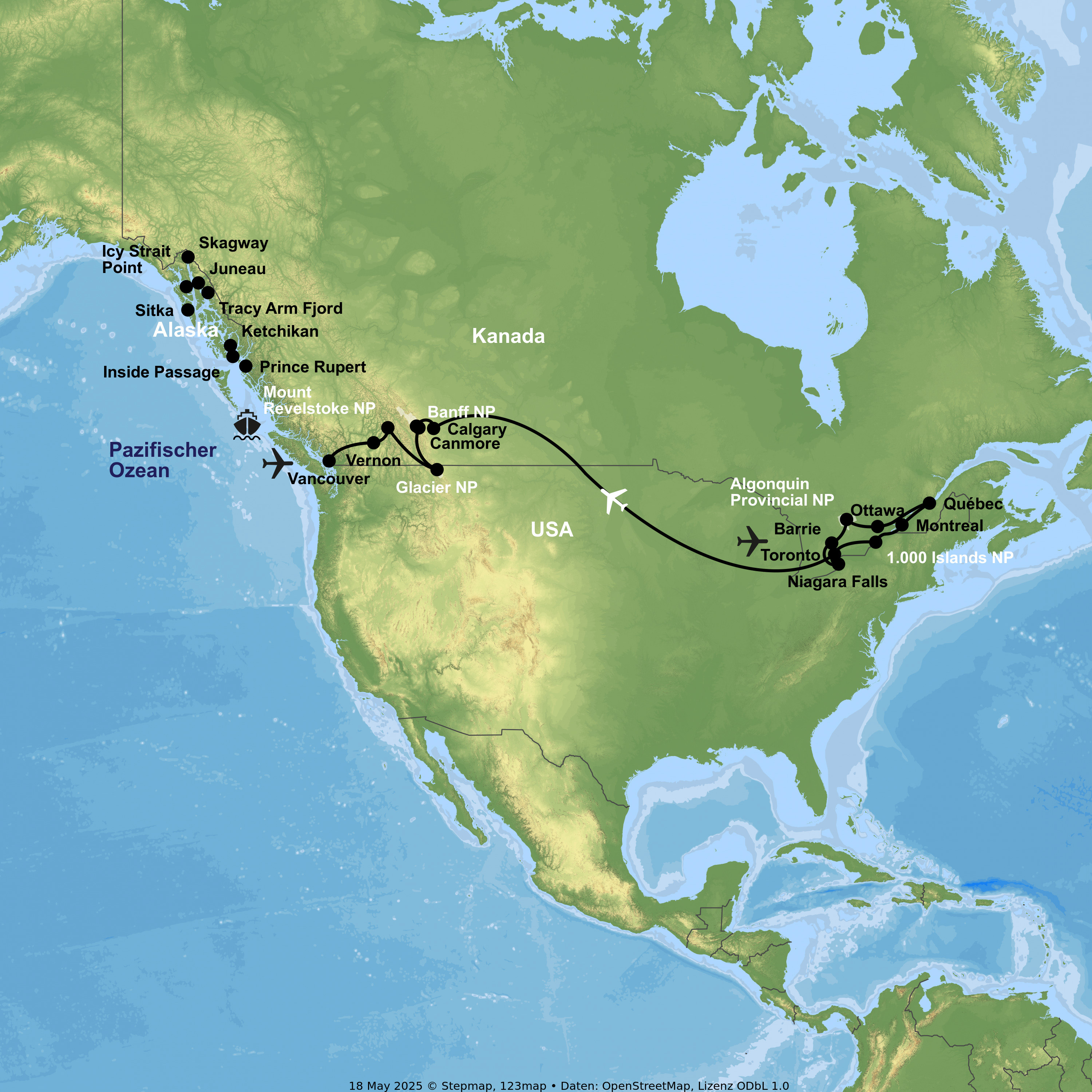 Rundreise von Toronto bis Vancouver & Kreuzfahrt mit der Serenade of the Seas