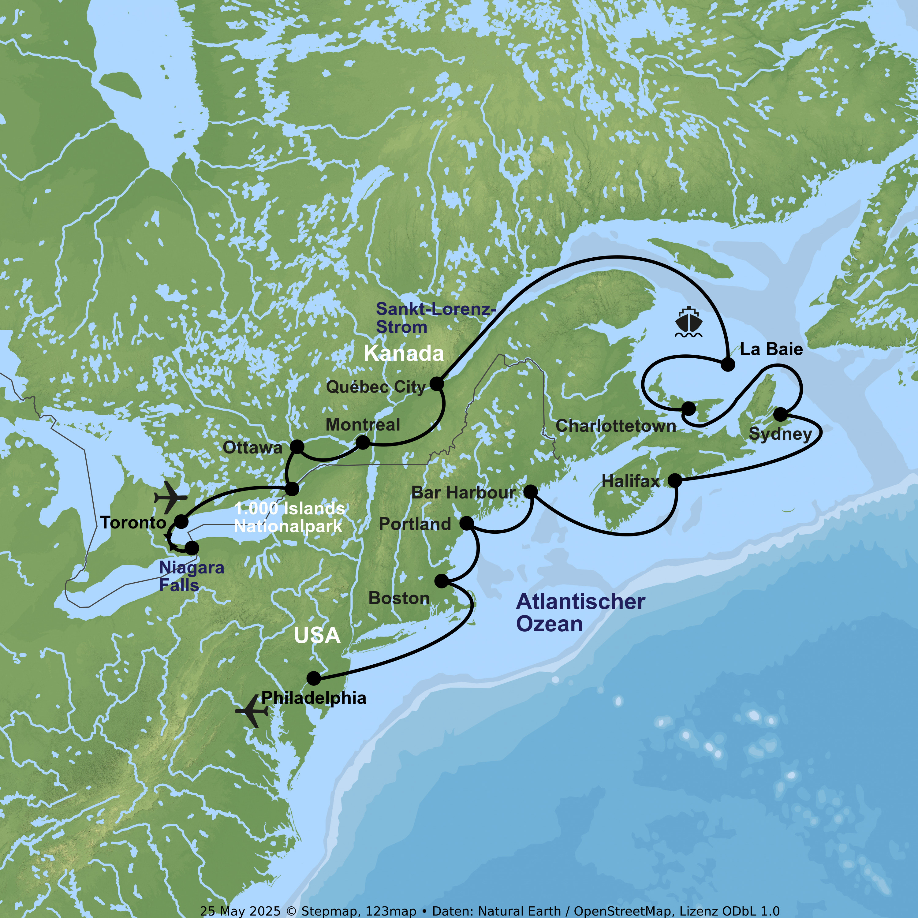 Kreuzfahrt mit Norwegian Jewel von Québec bis Philadelphia inkl. Kanada-Rundreise durch die Niagara-Region inkl. Nachprogramm in Philadelphia