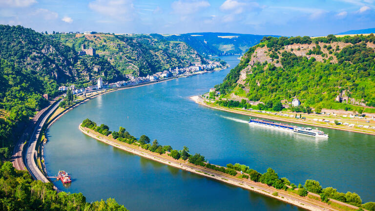 Kreuzfahrten Rhein & Mosel: Flusskreuzfahrt mit Rad & Schiff Arkona ab/an Koblenz