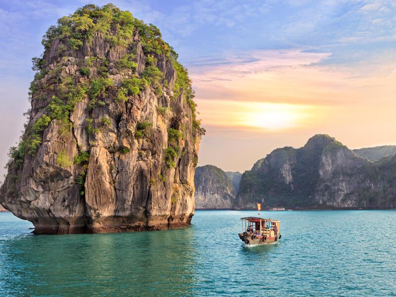 Rundreisen Vietnam, Laos & Kambodscha: Von Angkor bis zum Mekong 18-tägig inkl. Flüge Mittelklassehotels/Dschunke mit Verpflegung Inkl. Ausflüge un