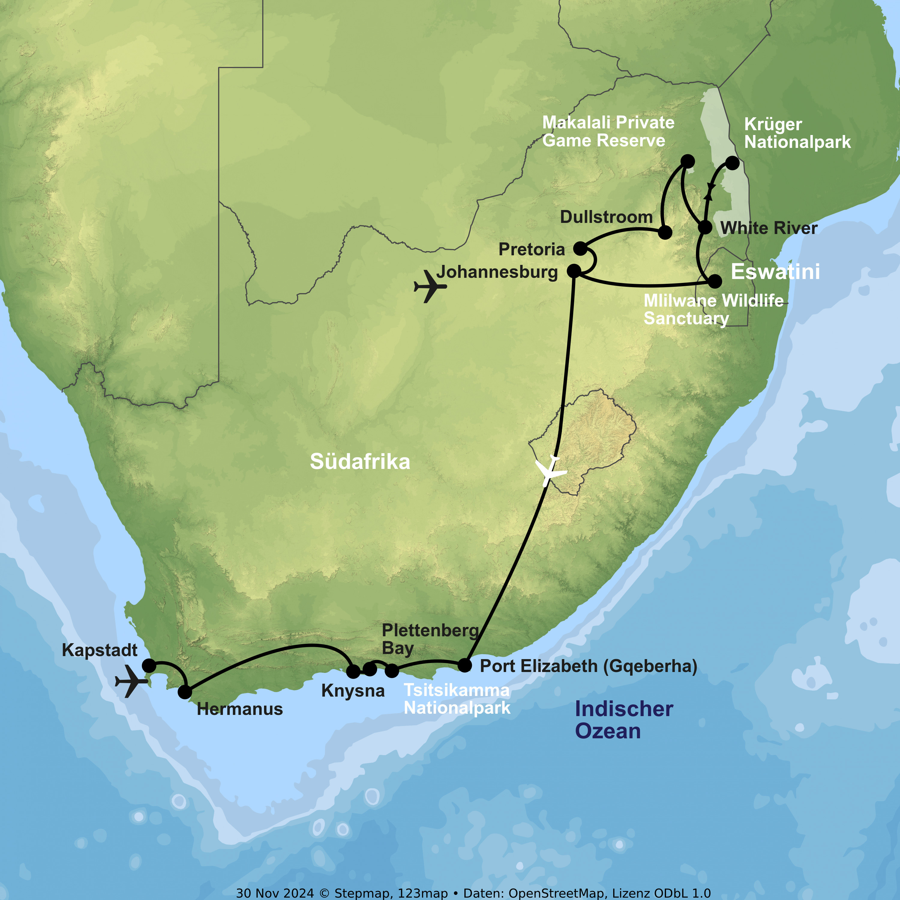 Safari, Garden Route & Zeit in Kapstadt