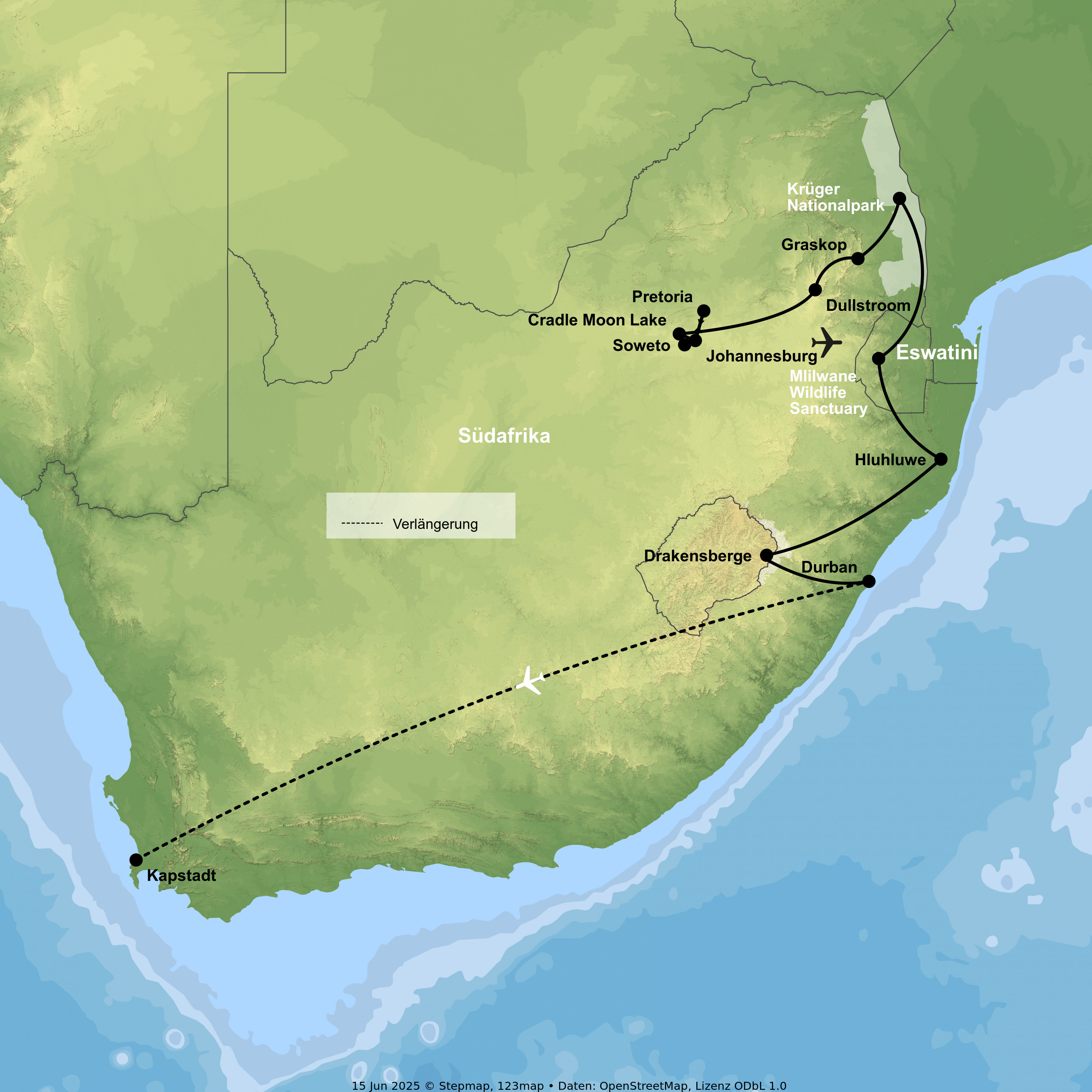 Safari, Drakensberge & Kapstadt