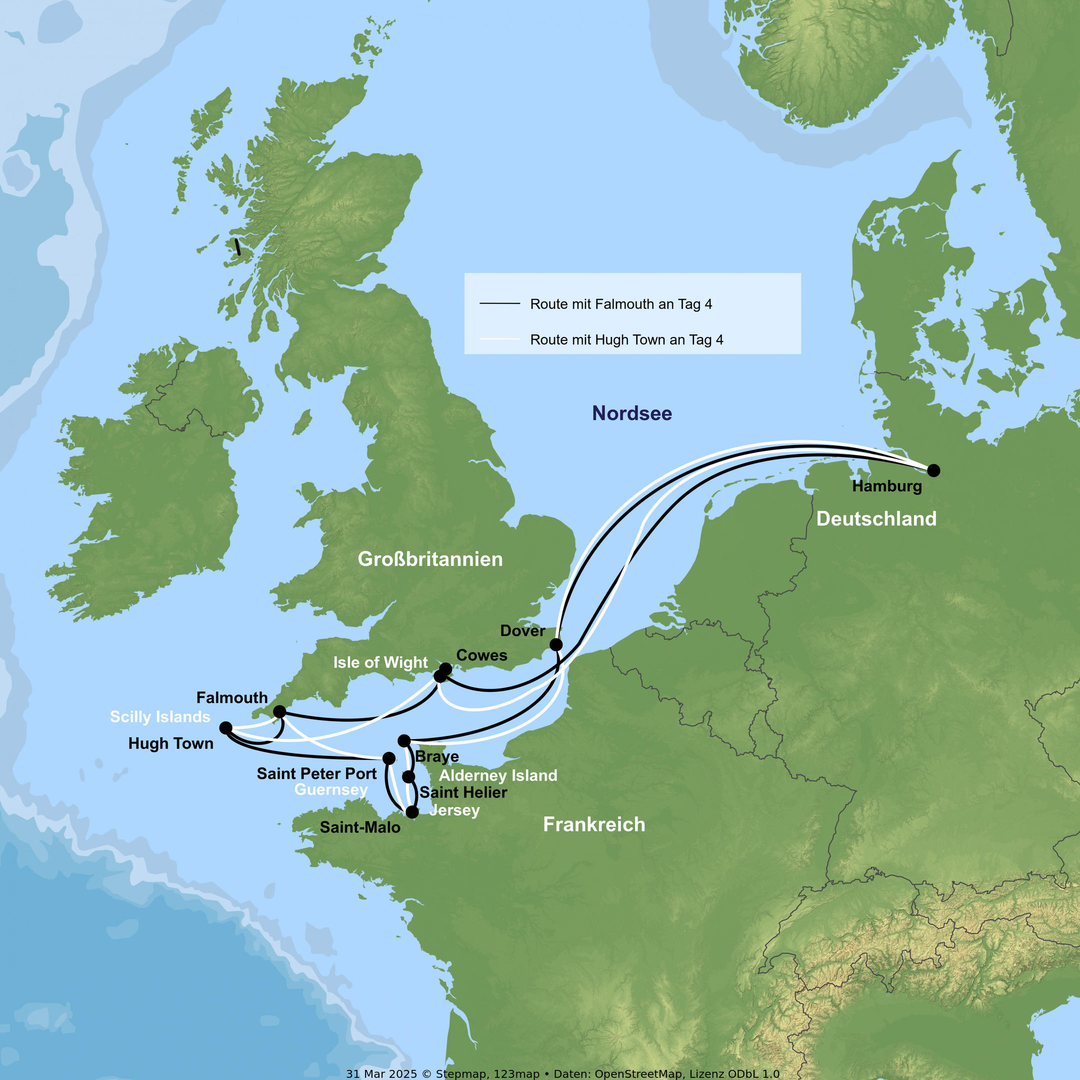 Kreuzfahrt mit MS Hamburg ab/an Hamburg
