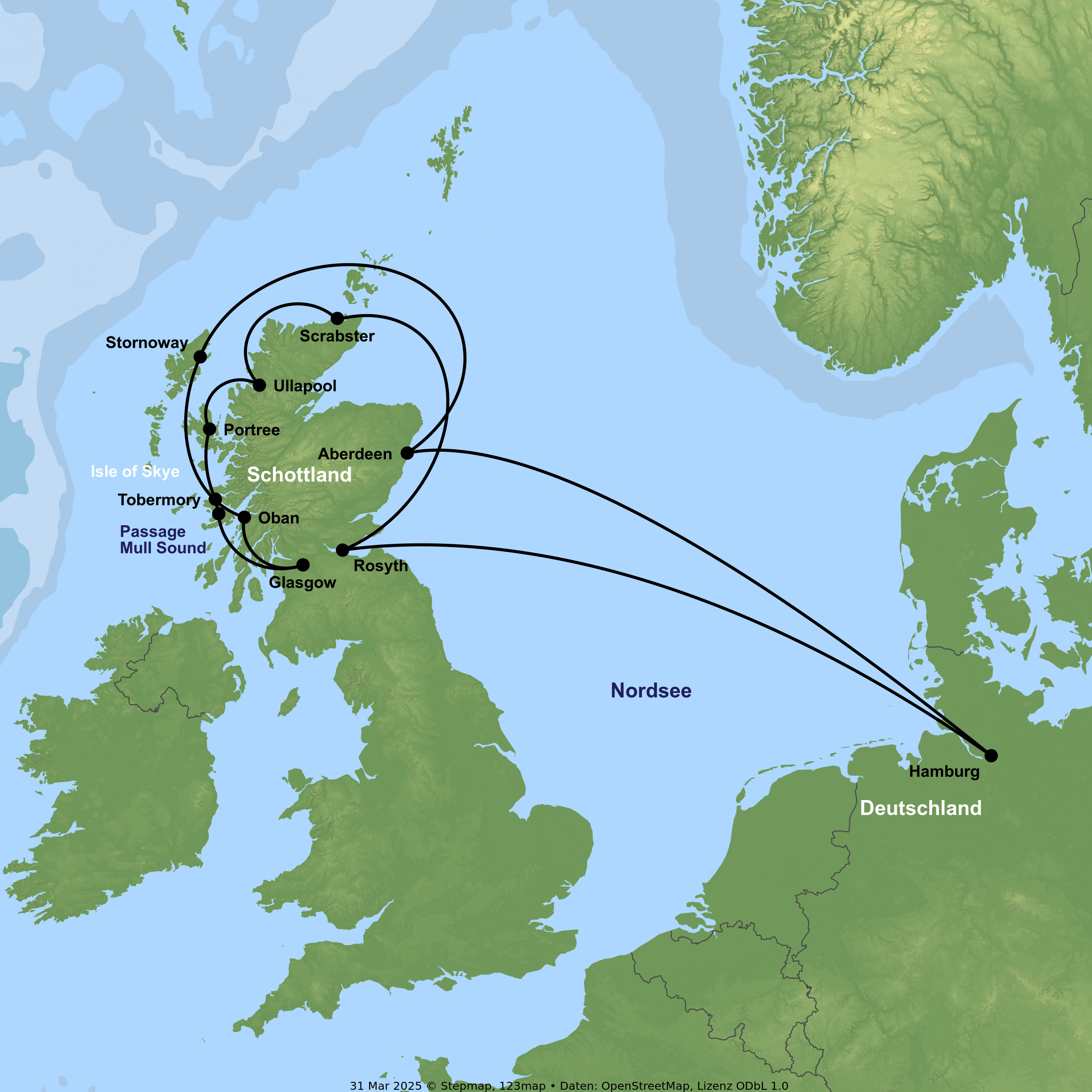 Kreuzfahrt mit MS Hamburg ab/an Hamburg