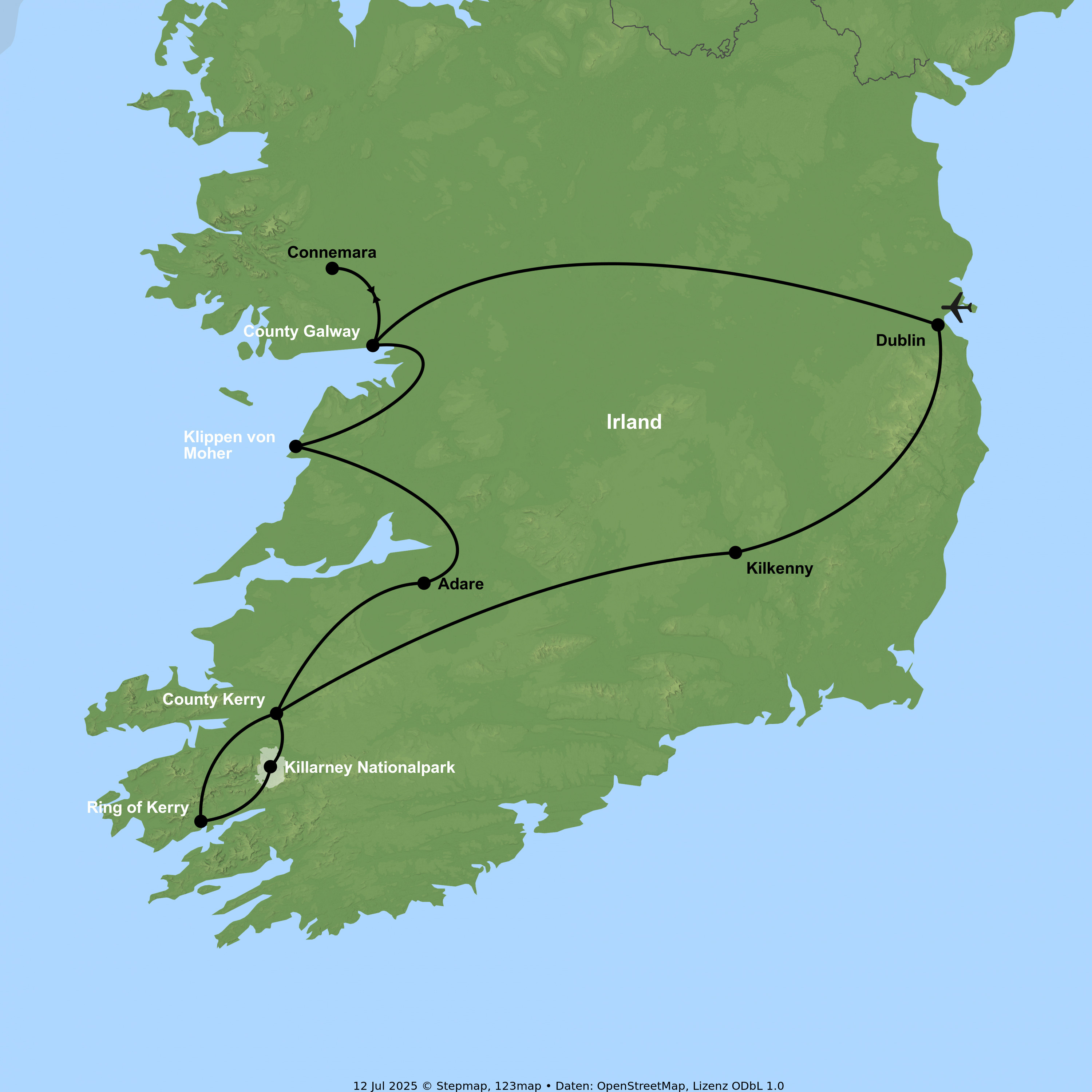 Vom pulsierenden Dublin zu den ruhigen Weiten