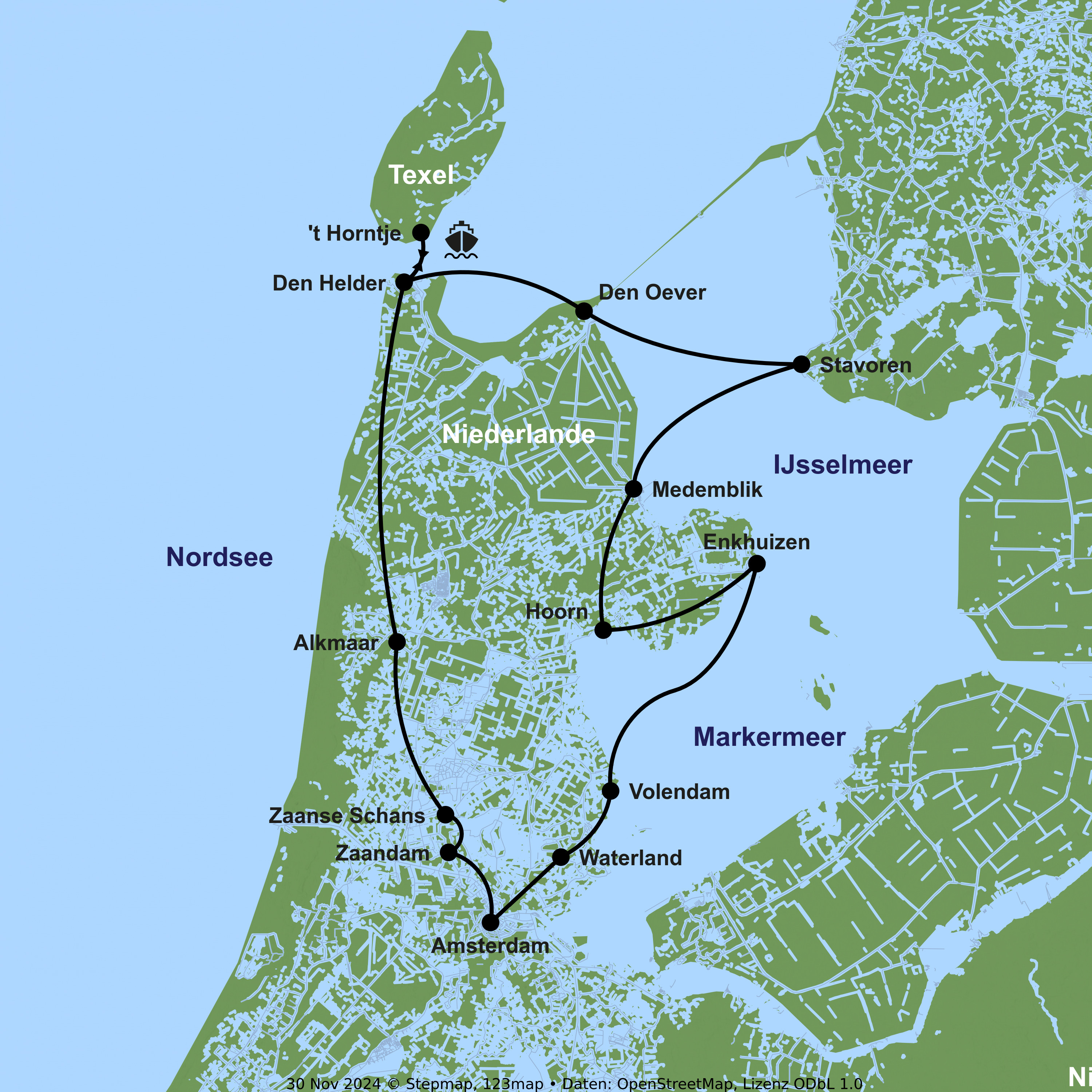 Mit Rad & Schiff MS De Willemstad ab/an Amsterdam