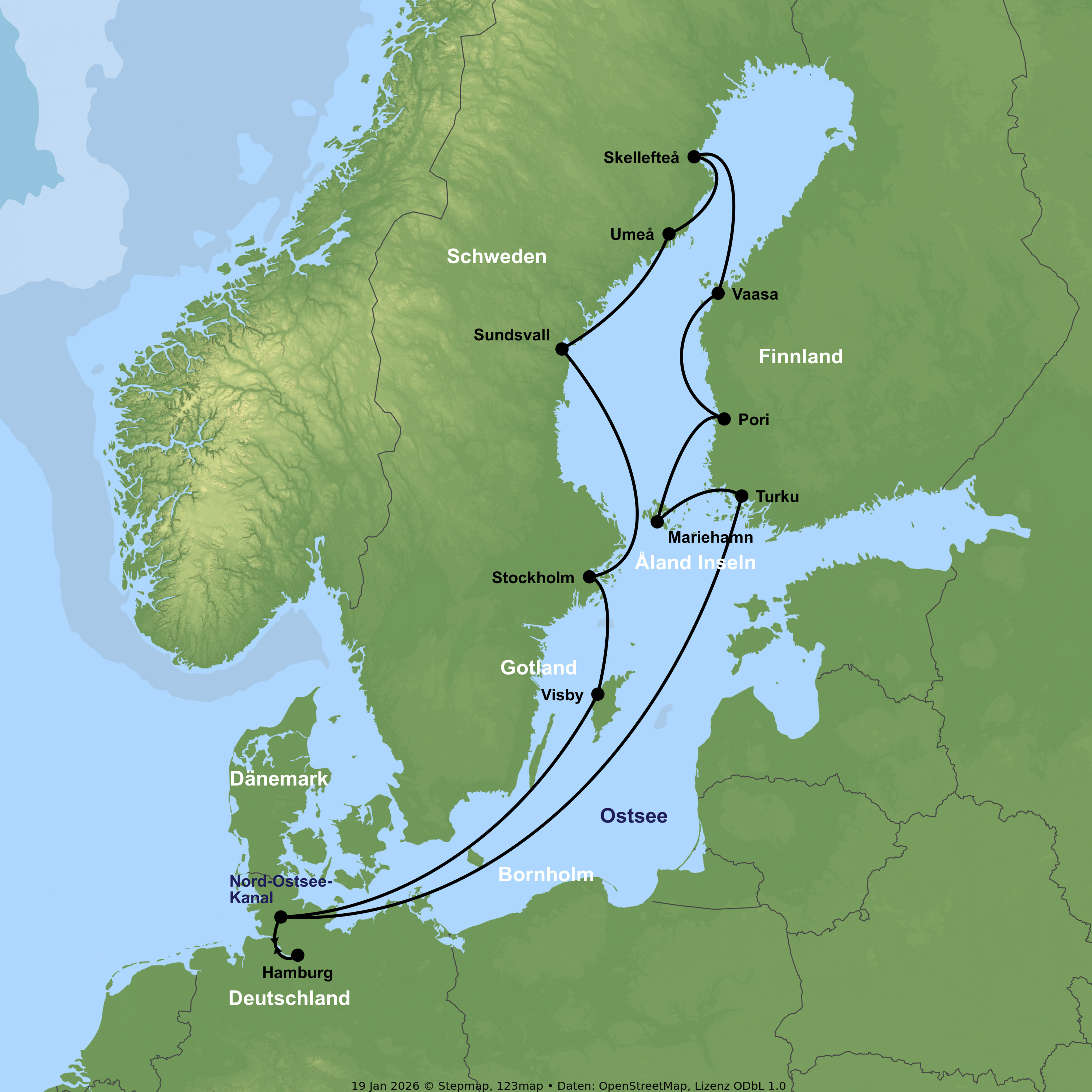 Kreuzfahrt mit MS Hamburg ab/an Hamburg