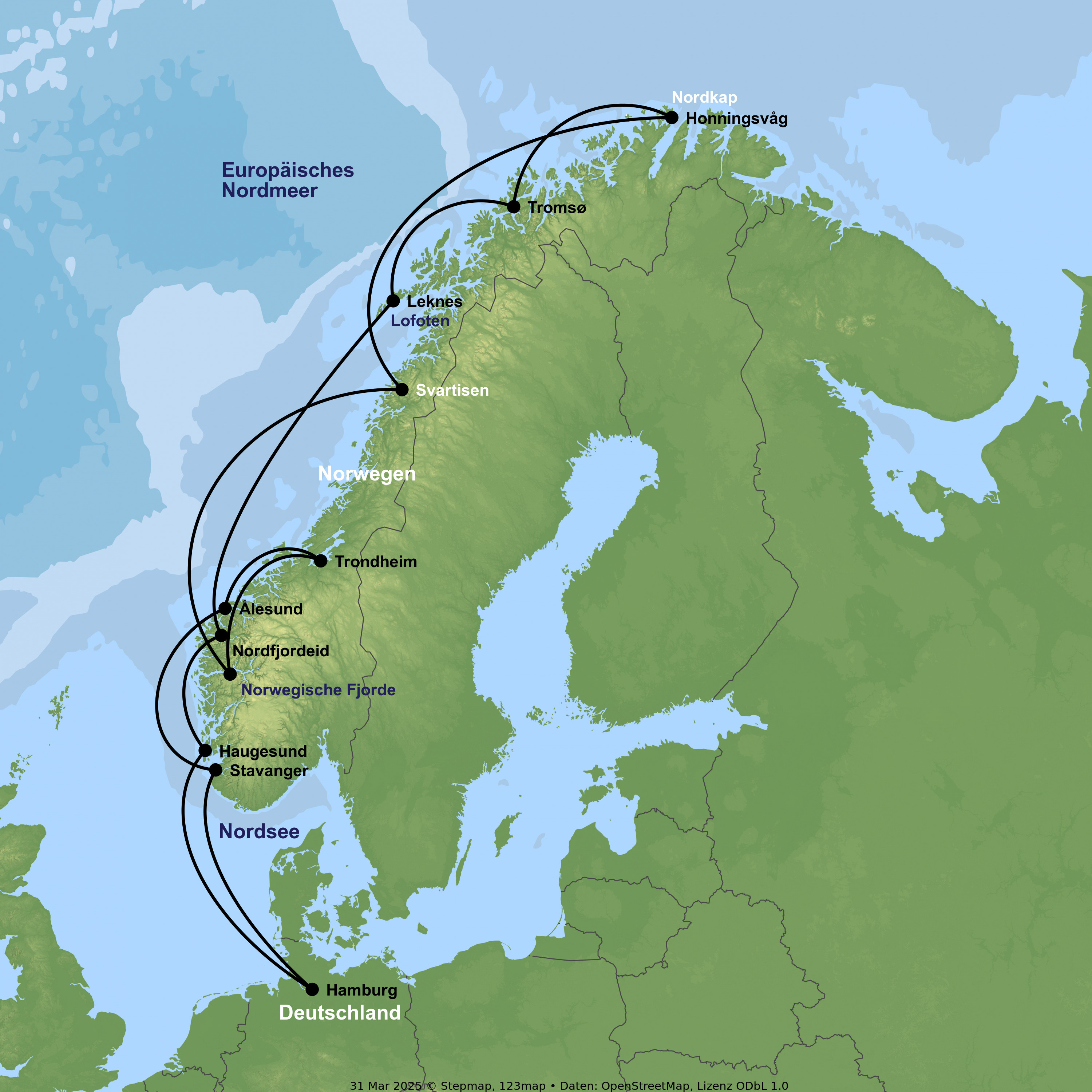Kreuzfahrt mit MS Hamburg ab/an Hamburg