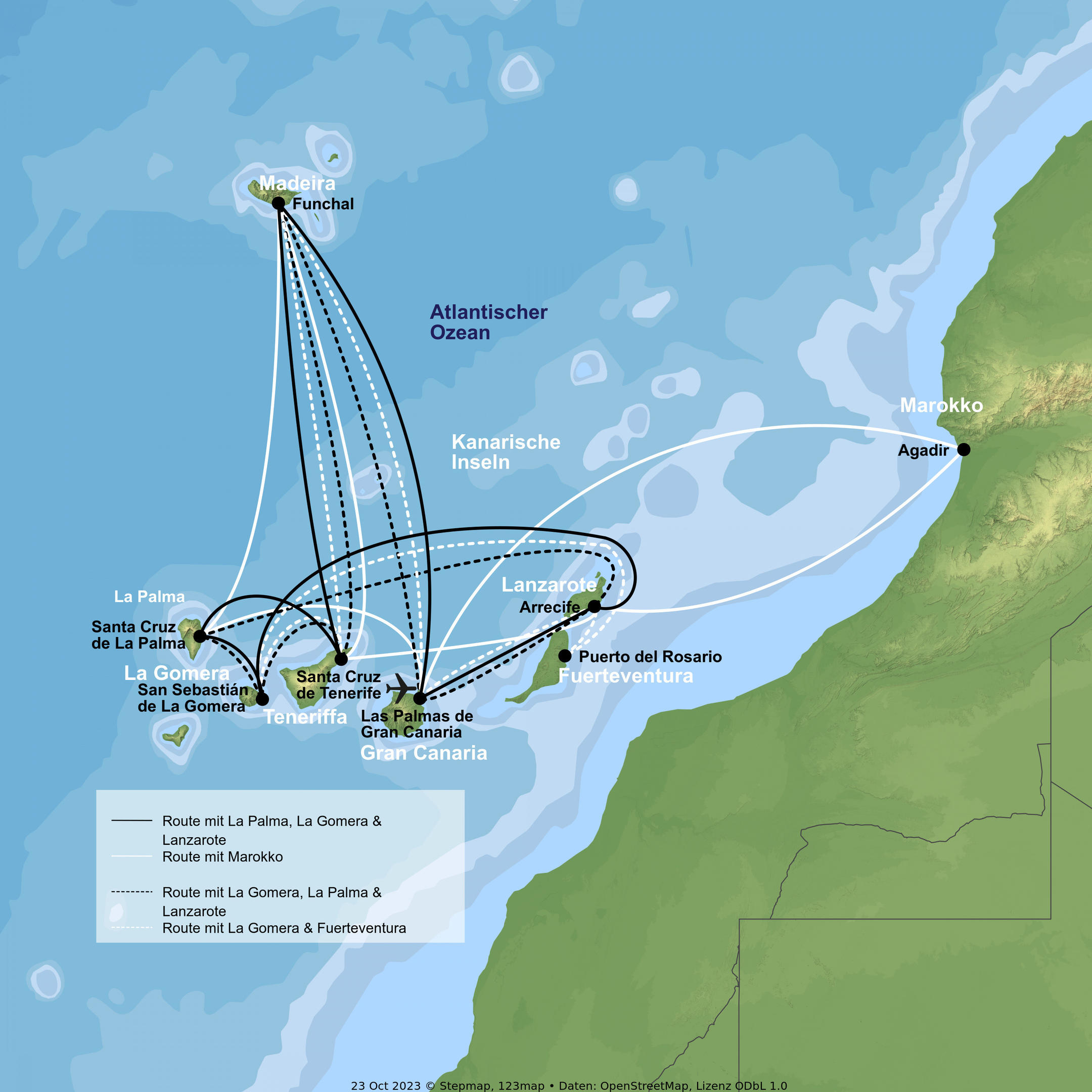 Kreuzfahrt mit Costa Fortuna ab/an Las Palmas