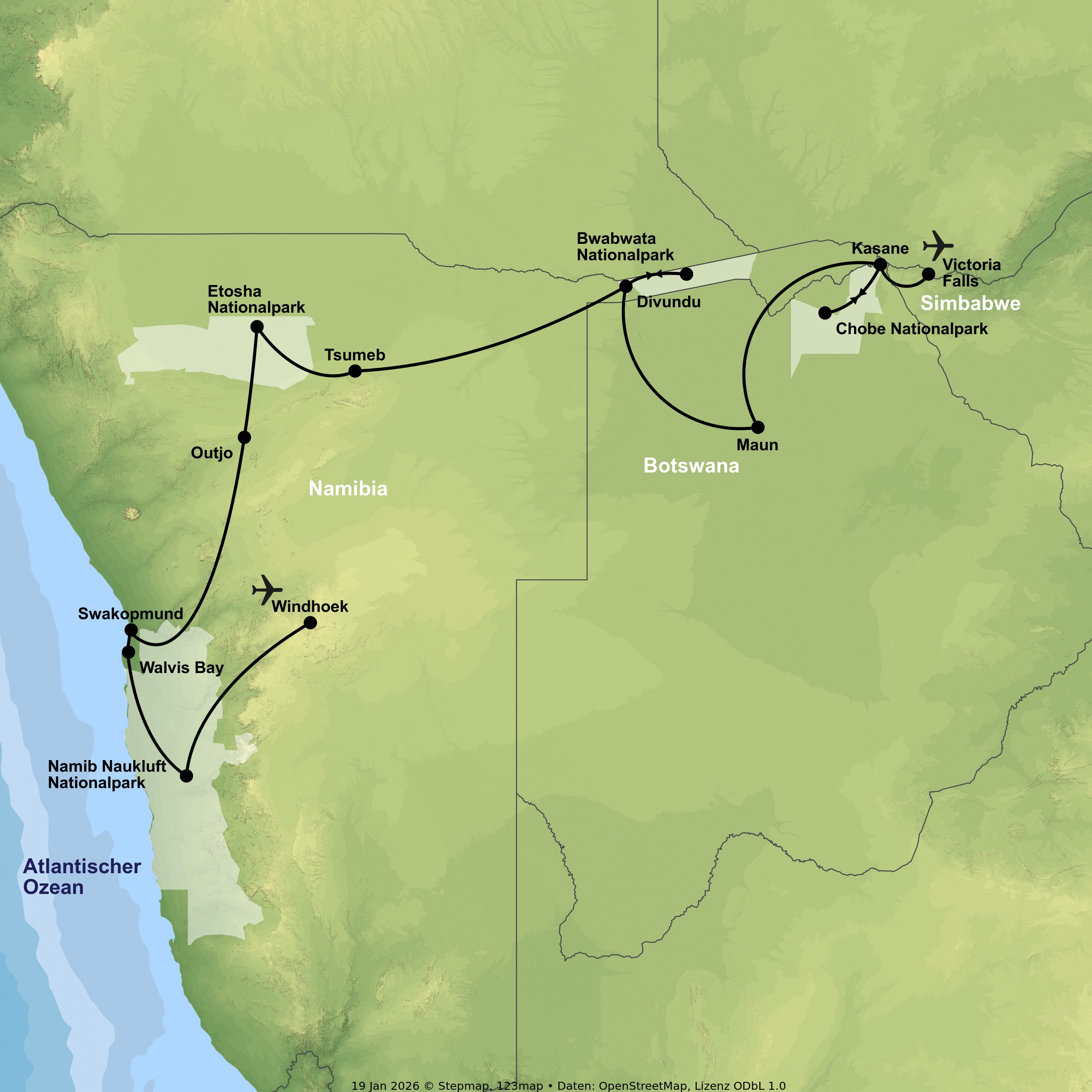 Safari, Wüste und Wasserwunder in Südwestafrika
