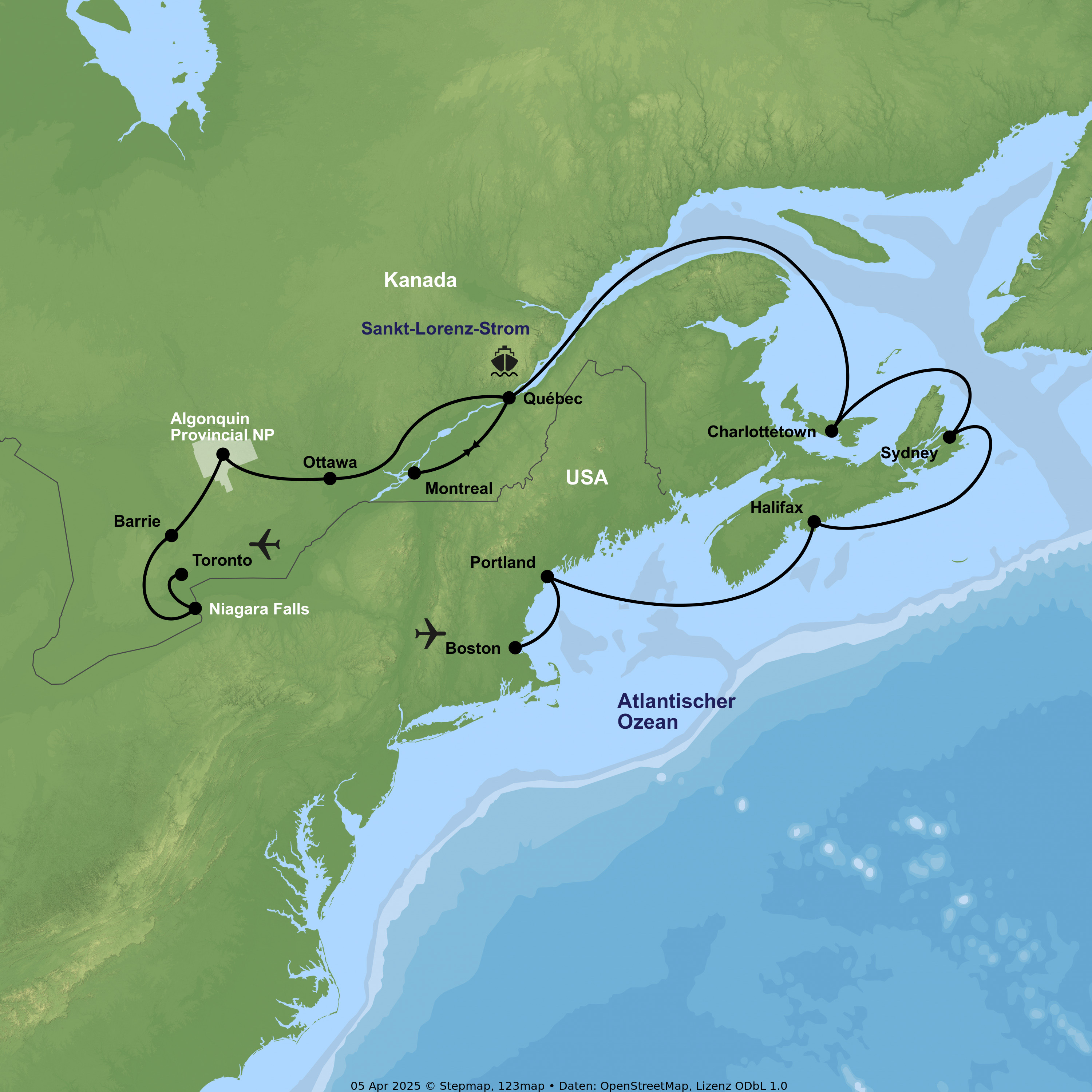 Kanada Rundreise & Kreuzfahrt mit der Zuiderdam von Québec City bis Boston