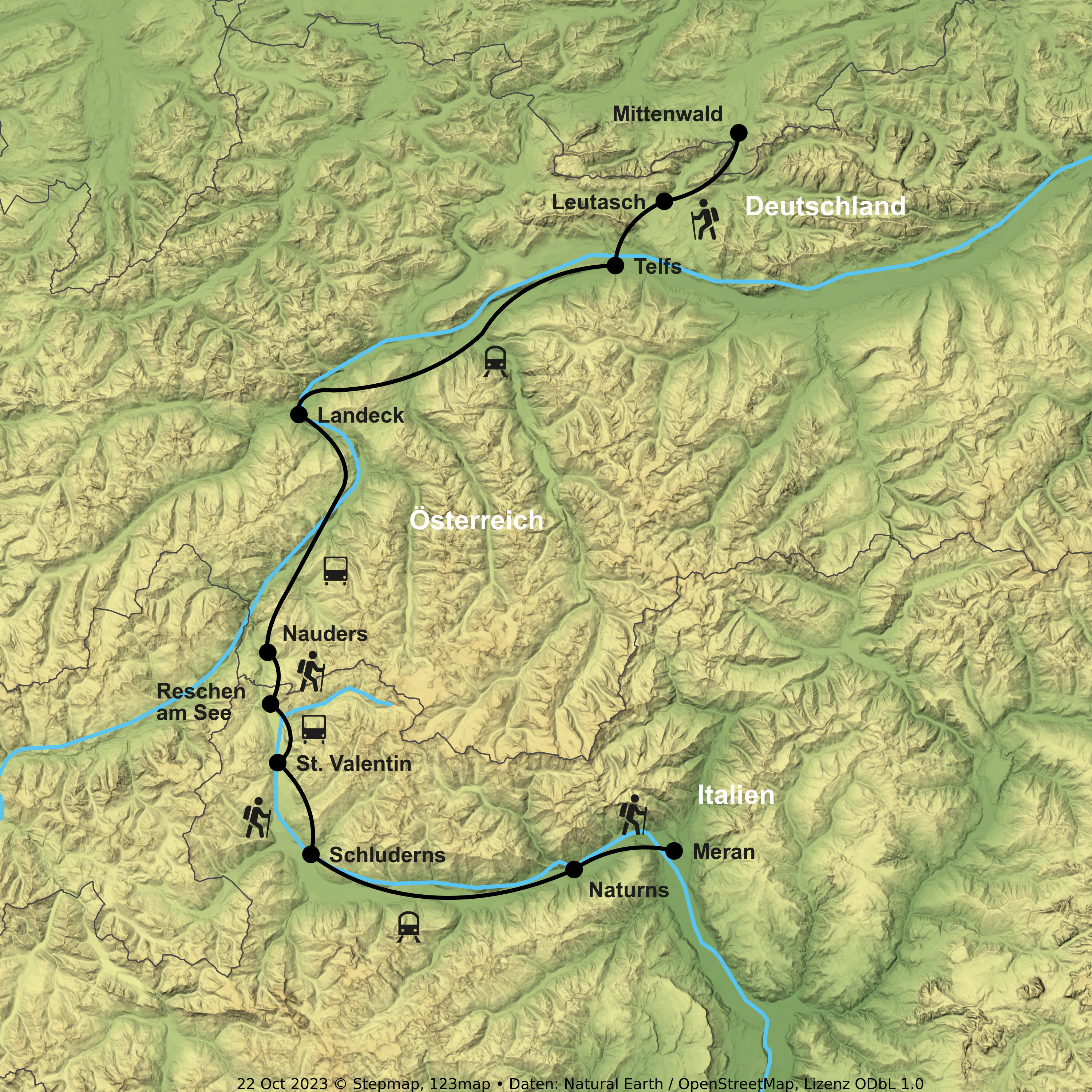 Wanderreise von Mittenwald bis Meran