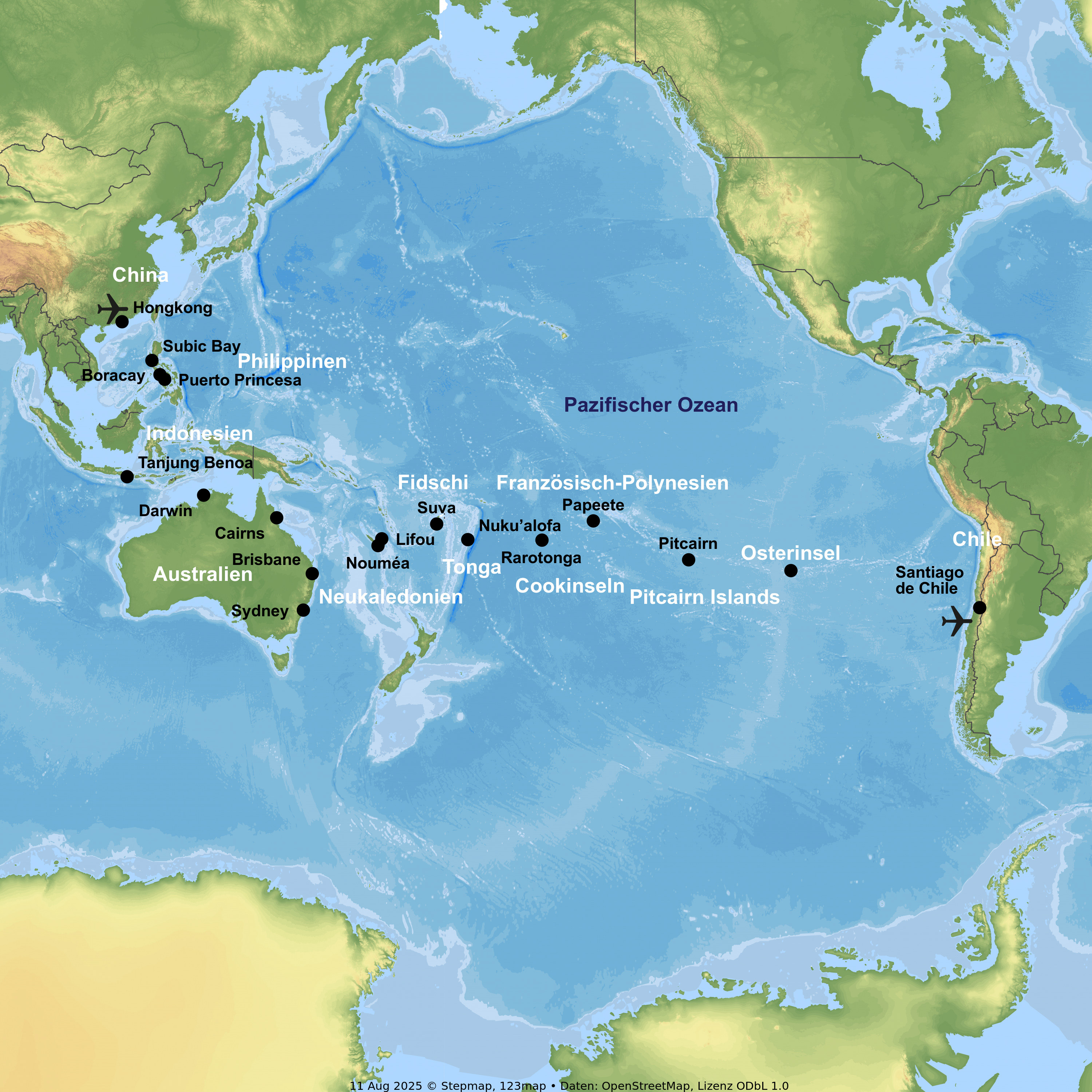Kreuzfahrt mit Costa Serena ab Hongkong/an Santiago de Chile