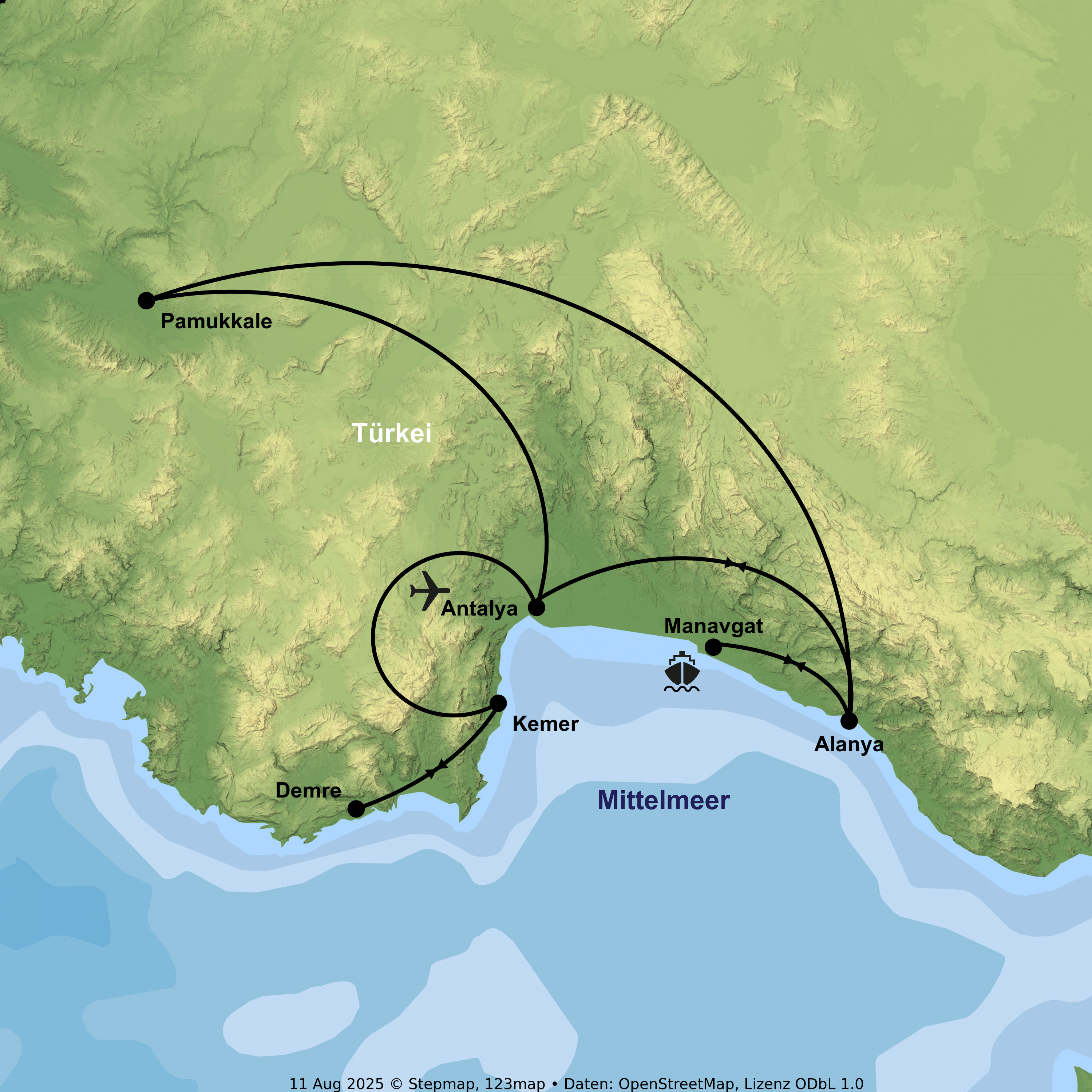 Strahlende Riviera, beeindruckendes Pamukkale & antikes Myra