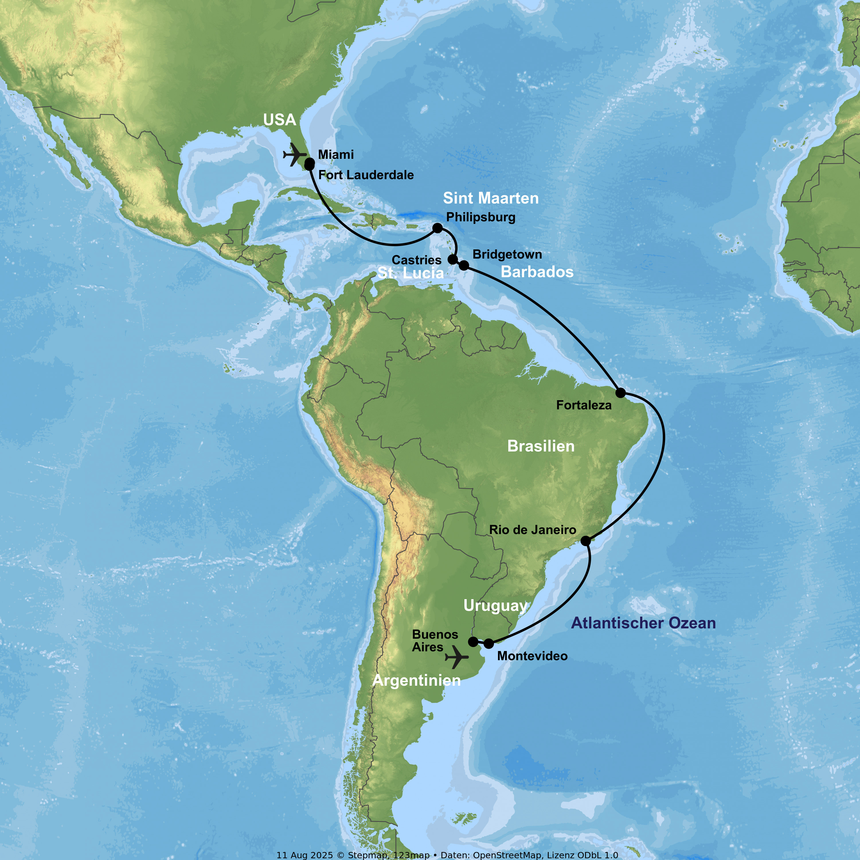 Kreuzfahrt mit der Majestic Princess von Fort Lauderdale bis Buenos Aires