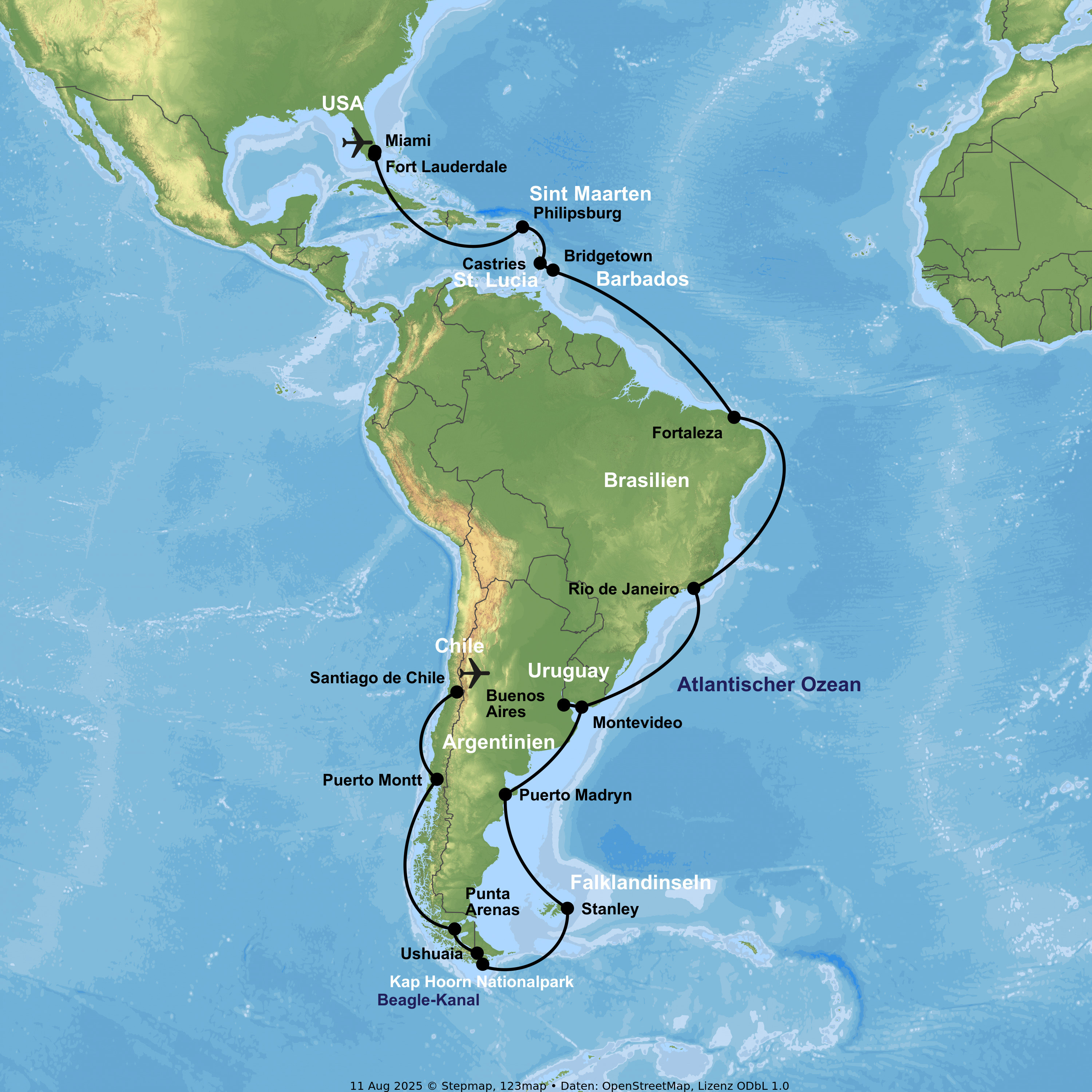 Kreuzfahrt mit der Majestic Princess von Fort Lauderdale bis San Antonio