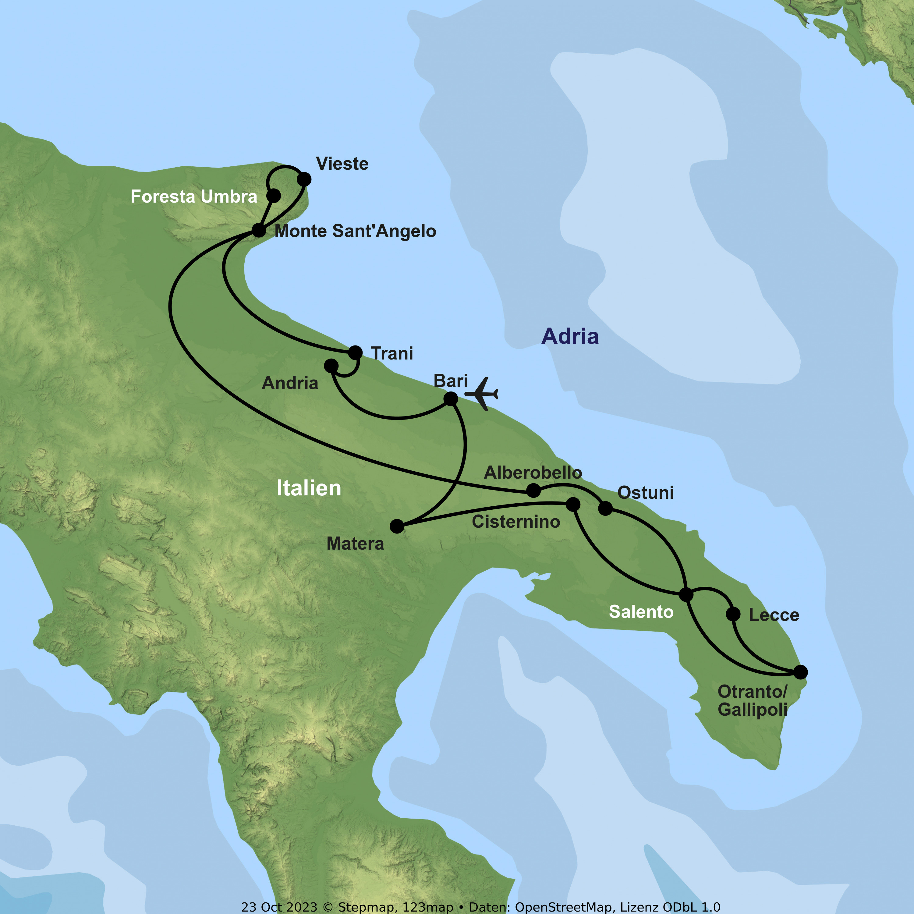 Zwischen Trulli, Olivenhainen und Meeresbrise