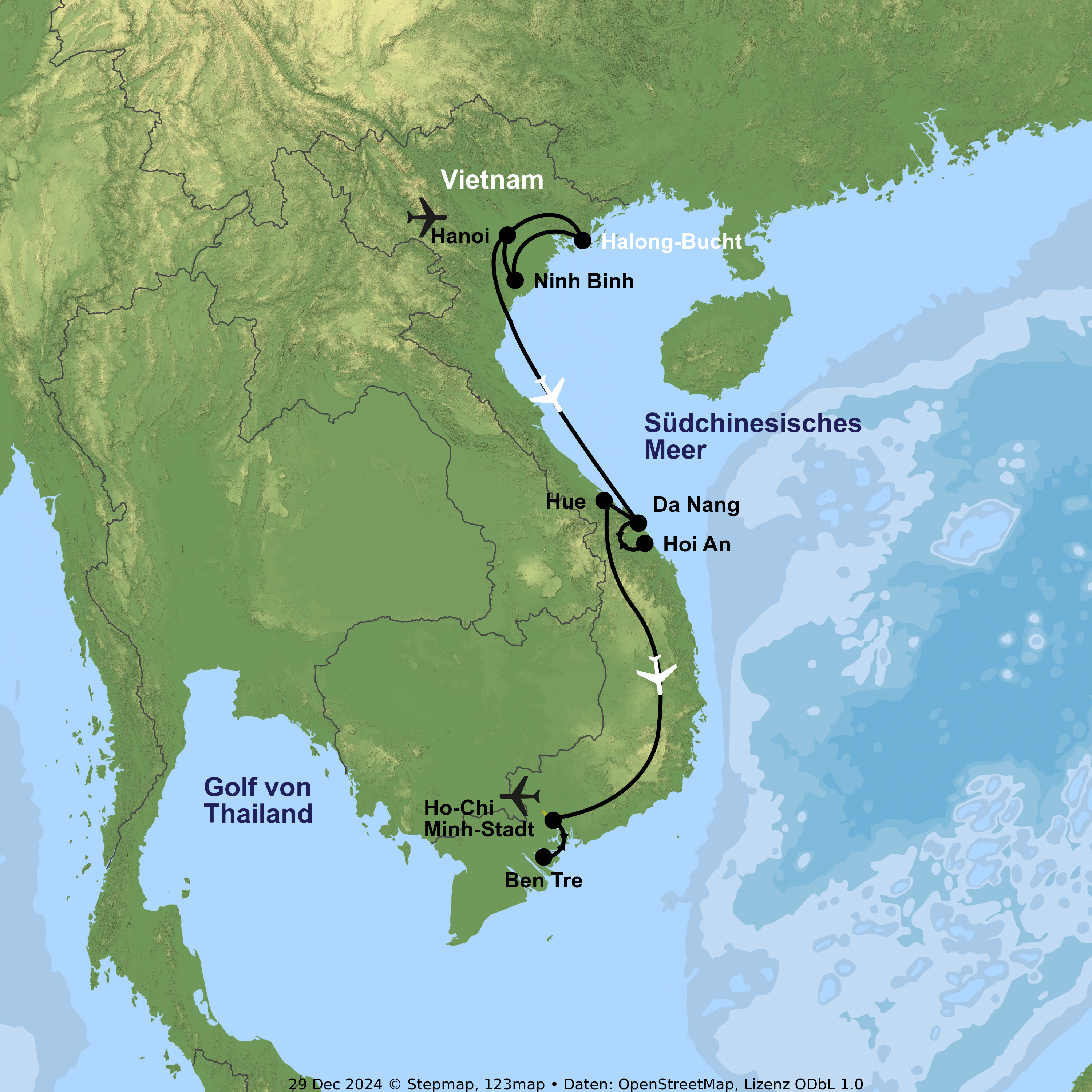 Von den Reisfeldern bis zur Halong-Bucht